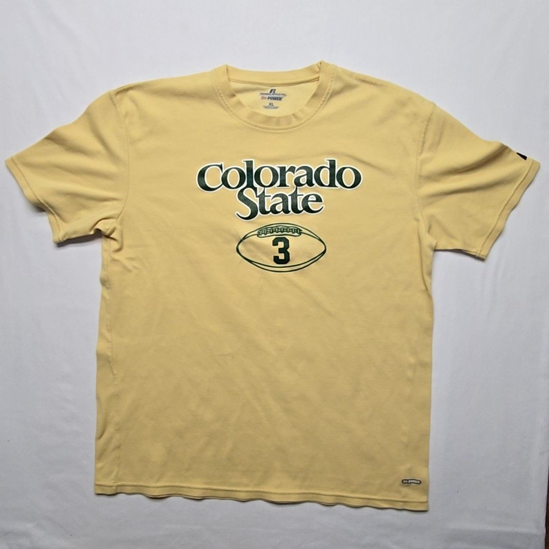 Russell Athletic Colorado State Football Shirt Yellow Xl College Sport Tee Hoodie, Sweatshirt | PodTeesHub.com