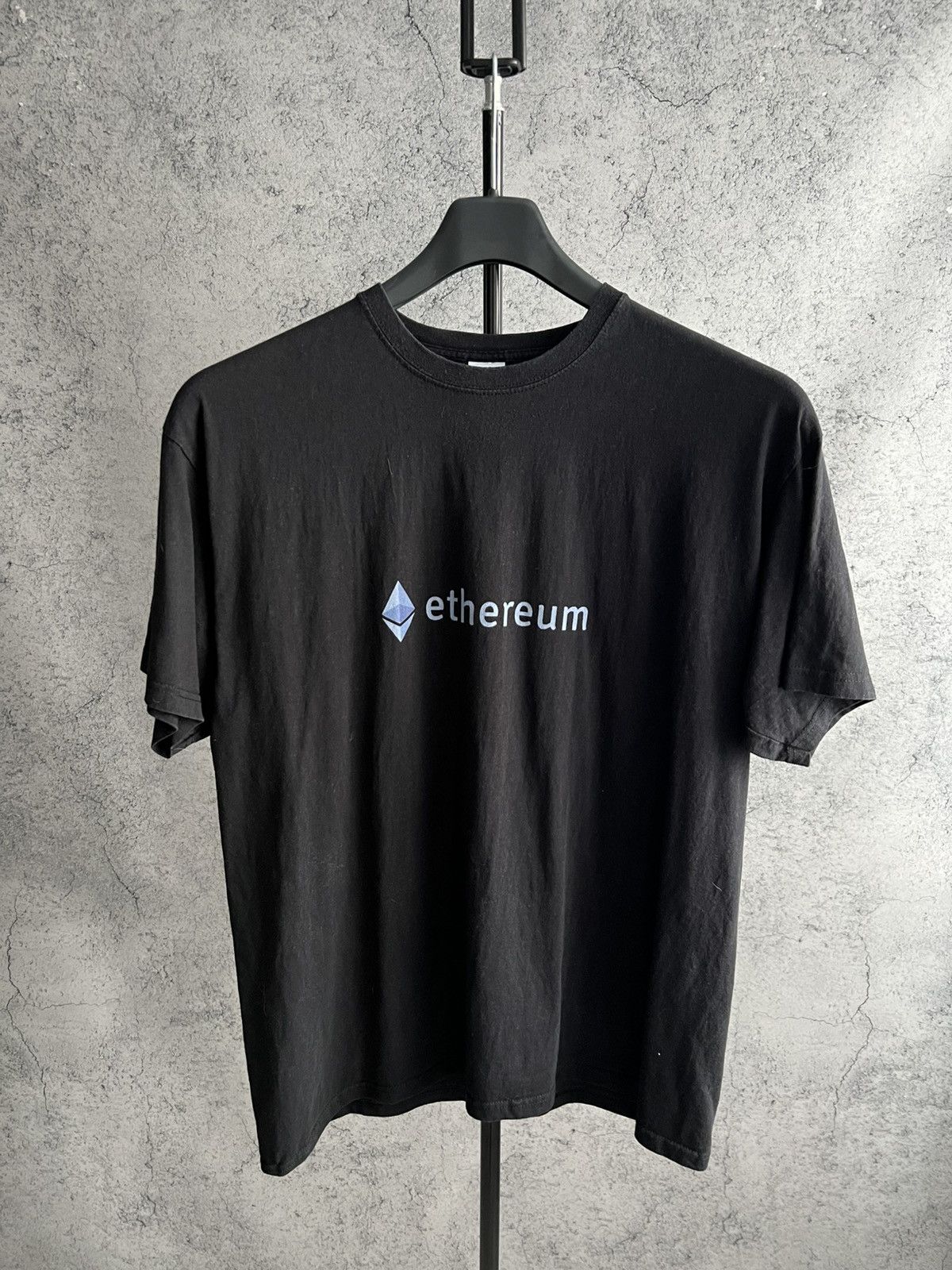 Fruit Of The Loom Vintage T Shirt Ethereum Crypto Printed Tee Black Size Xl Hoodie, Sweatshirt | PodTeesHub.com
