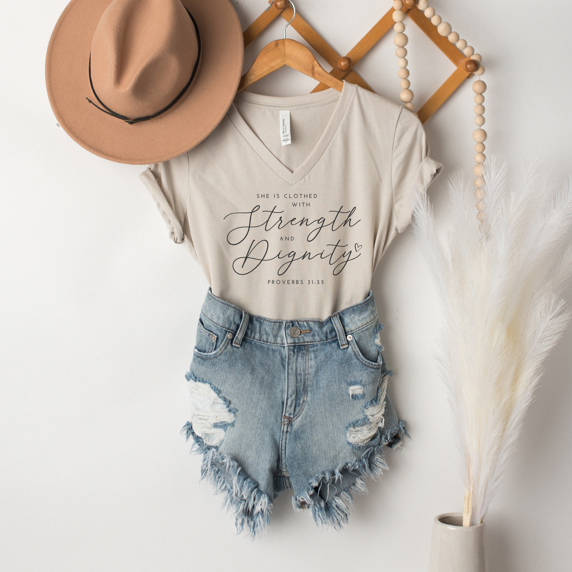 She Is Clothed with Strength and Dignity Graphic Tee Shirt Hoodie, Sweatshirt | PodTeesHub.com