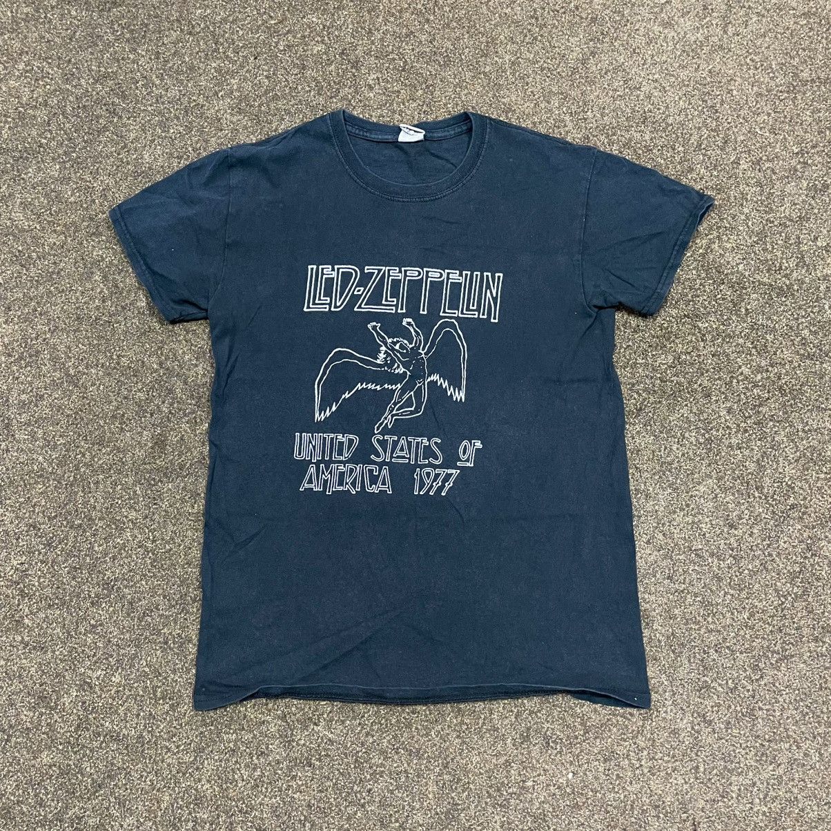 Band Tees Vintage Y2k Led Zeppelin Skulls Dead Face Horror Tee 90s Hoodie, Sweatshirt | PodTeesHub.com