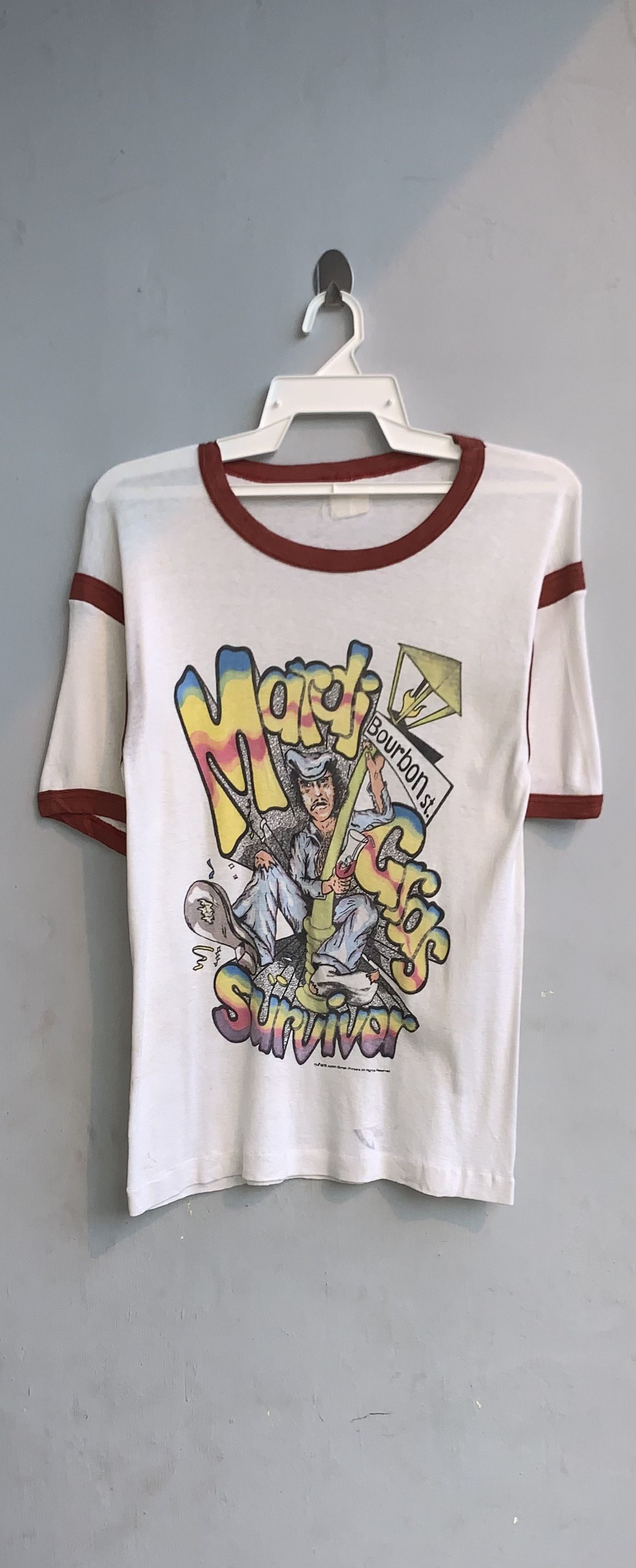 Vintage 70 Mardi Grass 77 Survivor Bourbon St Cartoon Tee Hoodie, Sweatshirt | PodTeesHub.com