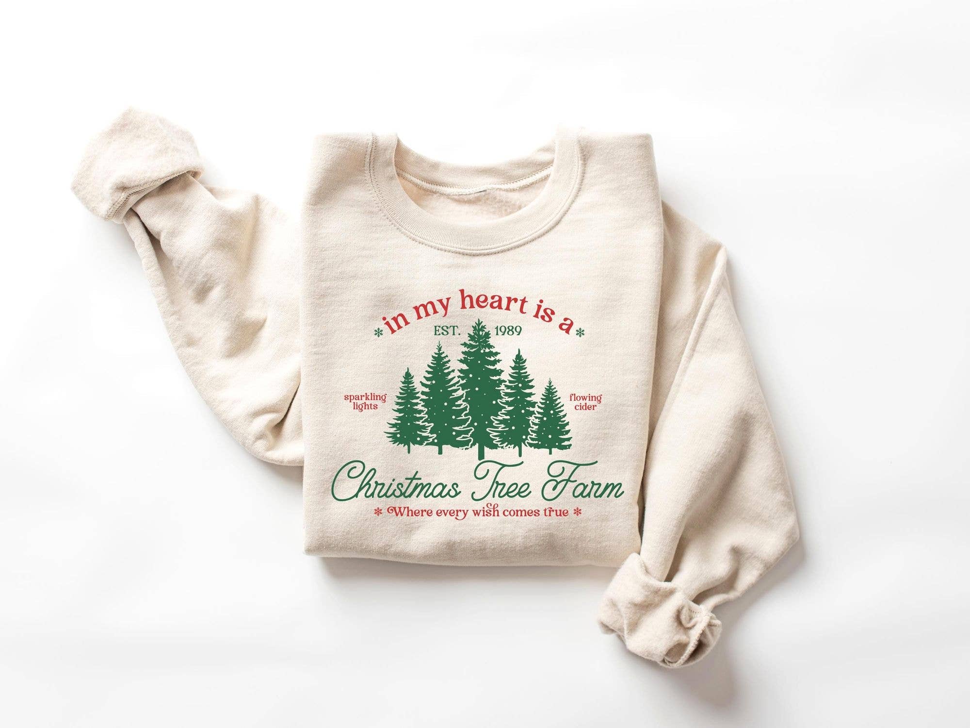 In My Heart Is A Christmas Tree Farm Sweatshirt  Christmas T-Shirts, Hoodie | PodTeesHub.com