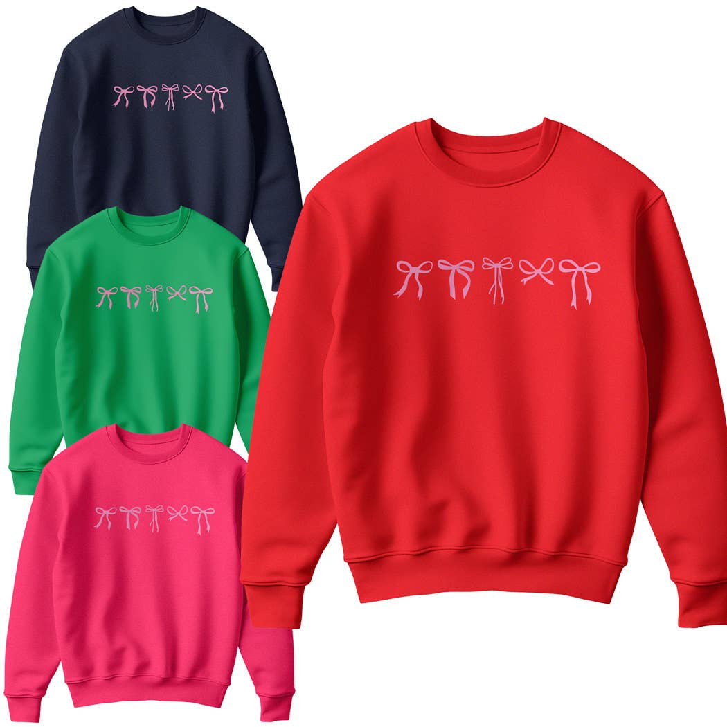 Variety Tiny Ribbon Bow Print Fleece Sweatshirt T-Shirts, Hoodie | PodTeesHub.com