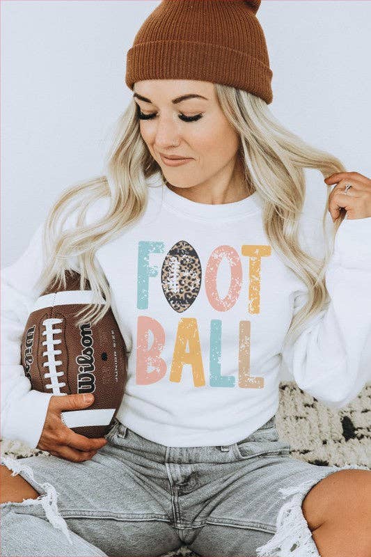 Football Leopard Distressed Colorful Sweatshirt T-Shirts, Hoodie | PodTeesHub.com