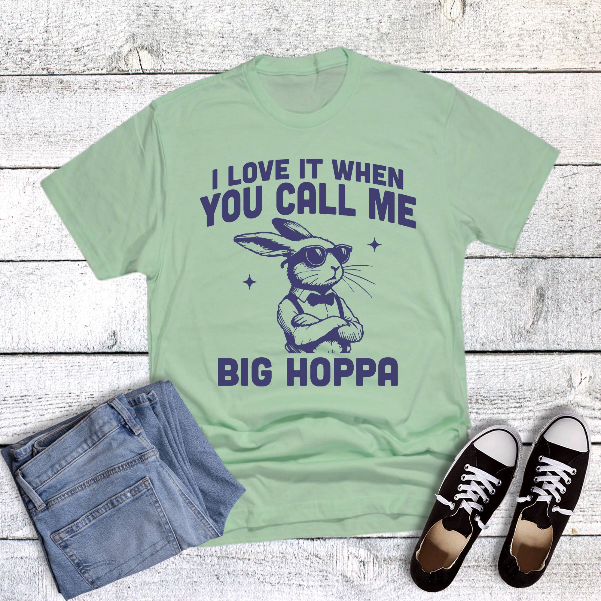 Easter Funny Big Hoppa Graphic Tee Hoodie, Sweatshirt | PodTeesHub.com