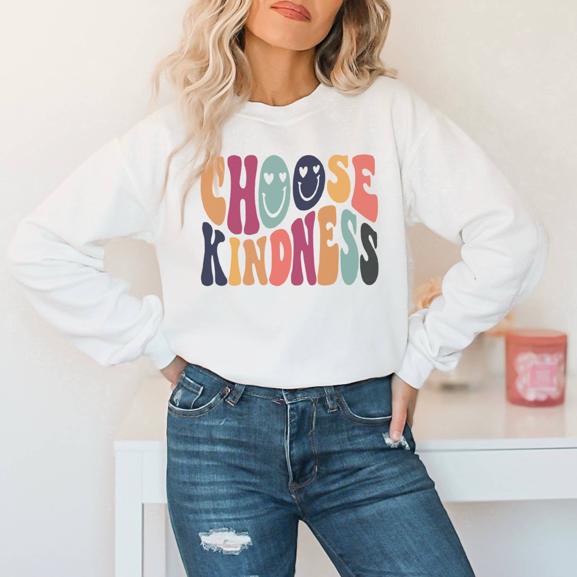 Choose Kindness Crewneck Sweatshirt | Sizes S-2XL T-Shirts, Hoodie | PodTeesHub.com