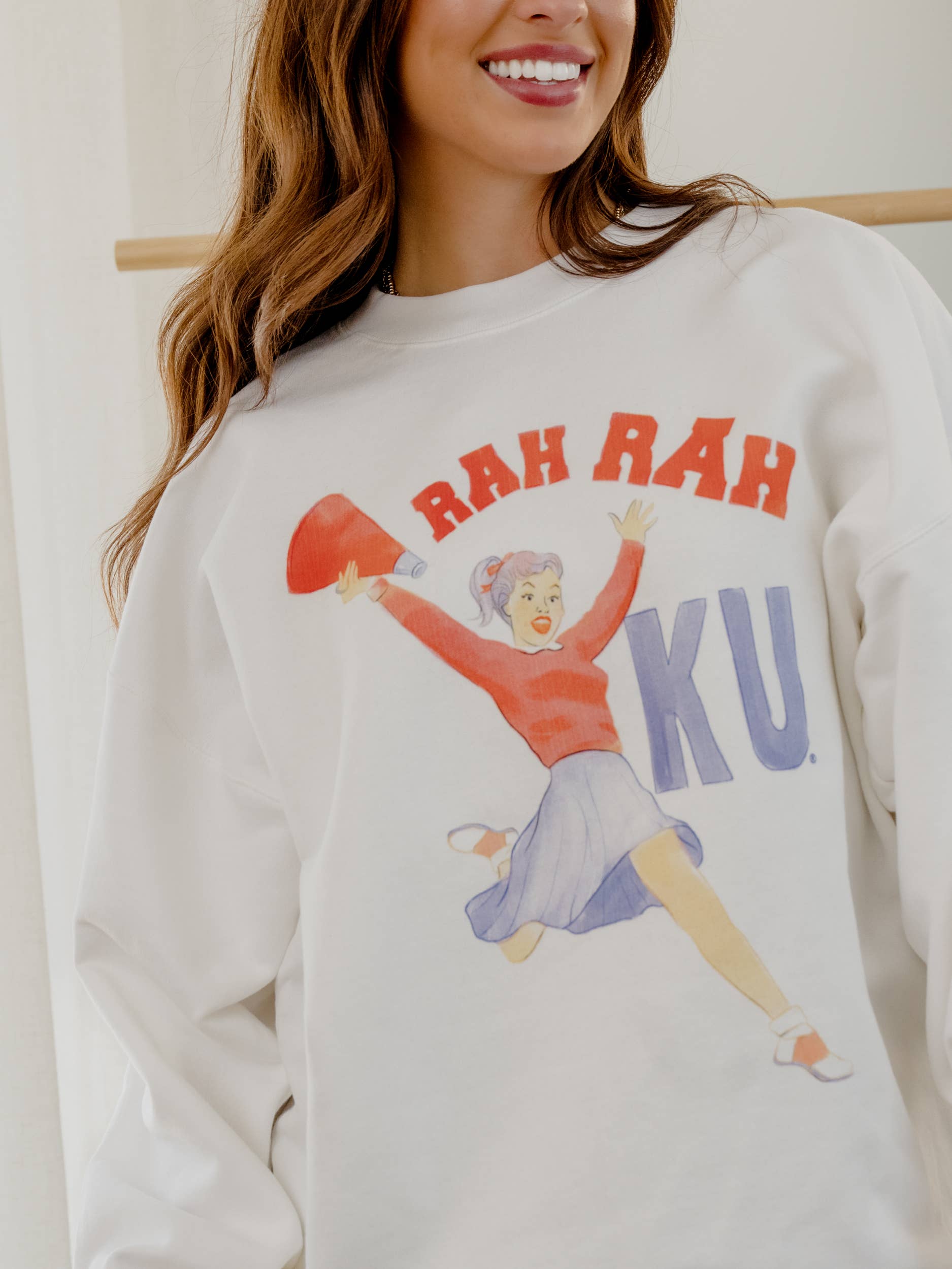 Ku Kansas Jayhawks Rah Rah White Sweatshirt T-Shirts, Hoodie | PodTeesHub.com
