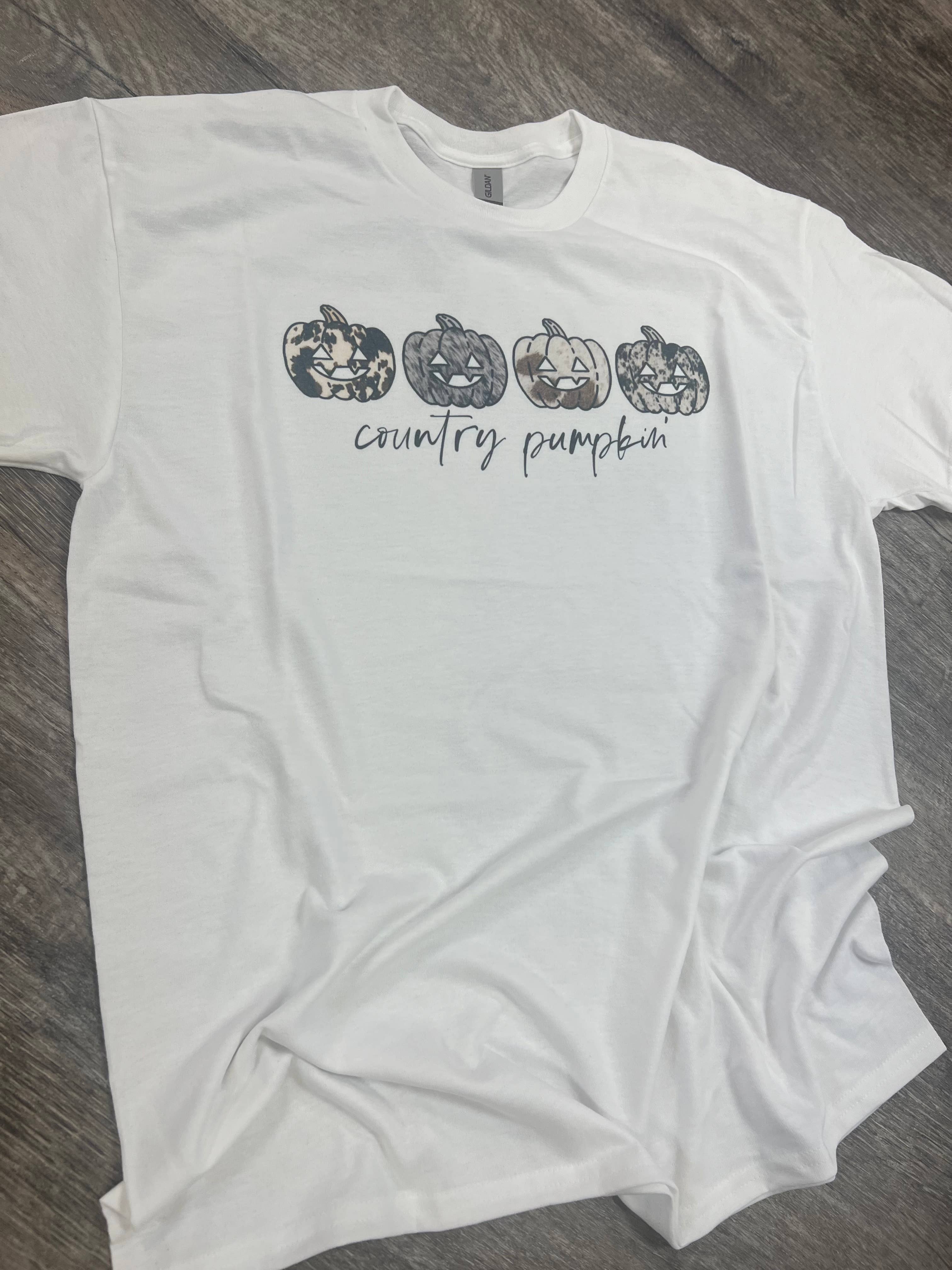 Country Pumpkin On White Tee Hoodie, Sweatshirt | PodTeesHub.com