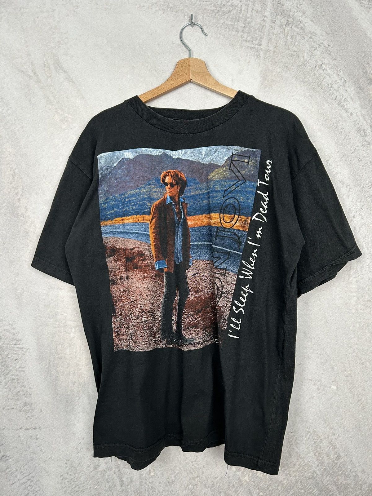 Band Tees Vintage Bob Jovi 90s Tour Tee 90s Rock Band Metal Rare Hoodie, Sweatshirt | PodTeesHub.com