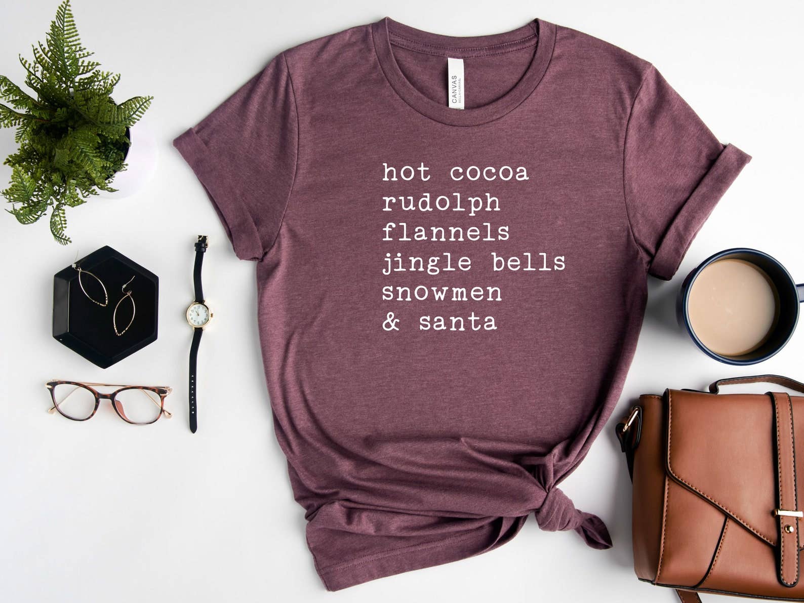 Hot Cocoa Rudolph Flannels Jingle Bells T-Shirt Hoodie, Sweatshirt | PodTeesHub.com