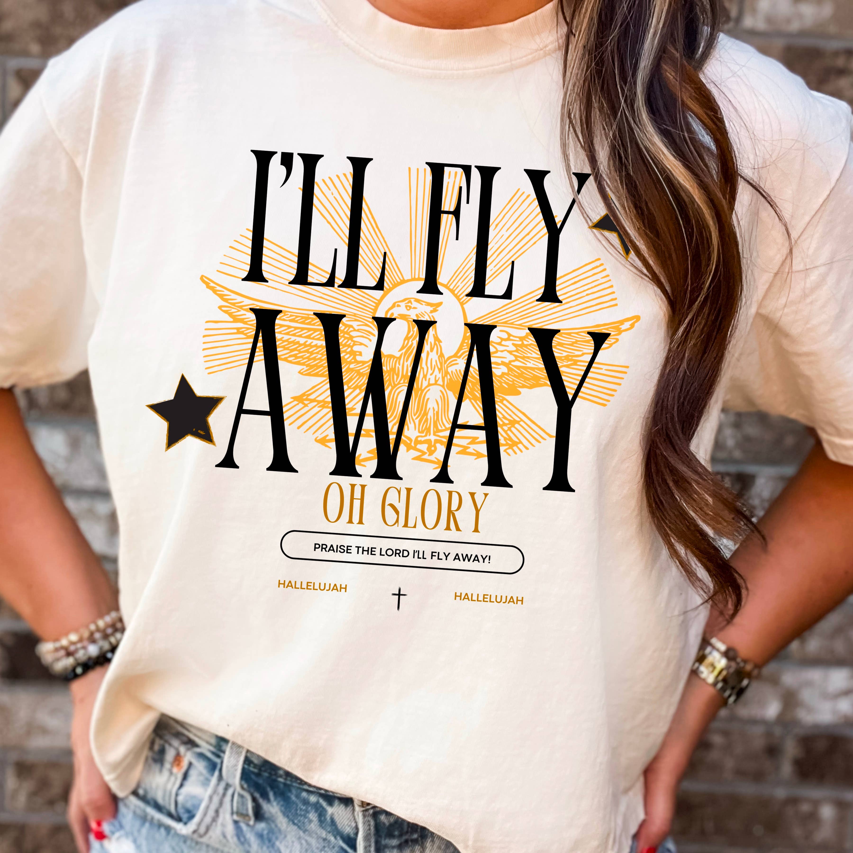I’Ll Fly Away Christian Graphic Shirt | Comfort Colors Hoodie, Sweatshirt | PodTeesHub.com