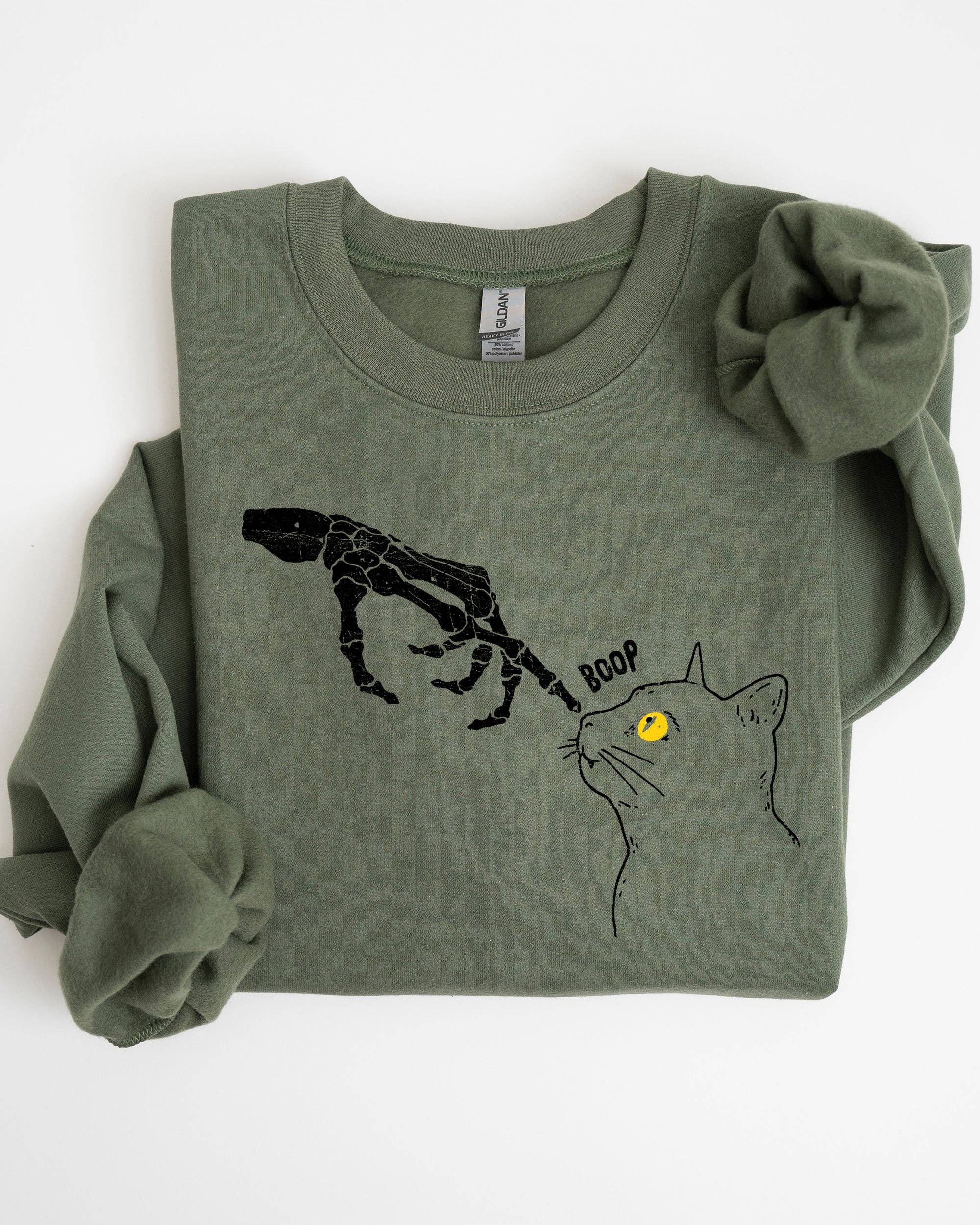 Boop Cat, Skeleton,  Spooky, Halloween Sweatshirt T-Shirts, Hoodie | PodTeesHub.com