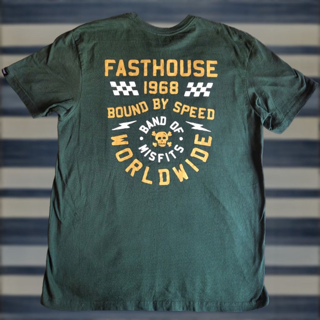 Vintage Fasthouse Seaver Misfits Skull Death Green 2xl Double Sided Graphic T Shirt Tee Hoodie, Sweatshirt | PodTeesHub.com