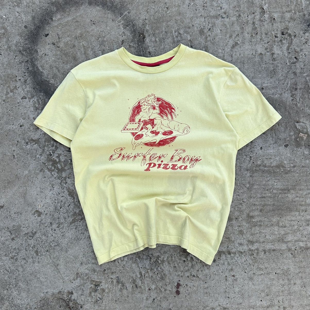 Vintage T Shirts Strange Things Film Pizza Big Logo Surf Y2k Hoodie, Sweatshirt | PodTeesHub.com