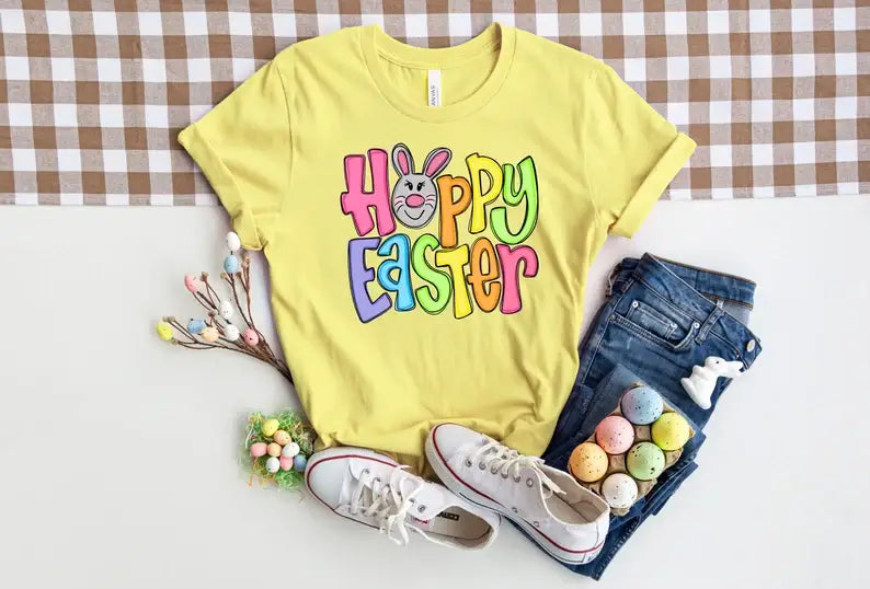Happy Easter Bunny Face T-Shirt Hoodie, Sweatshirt | PodTeesHub.com