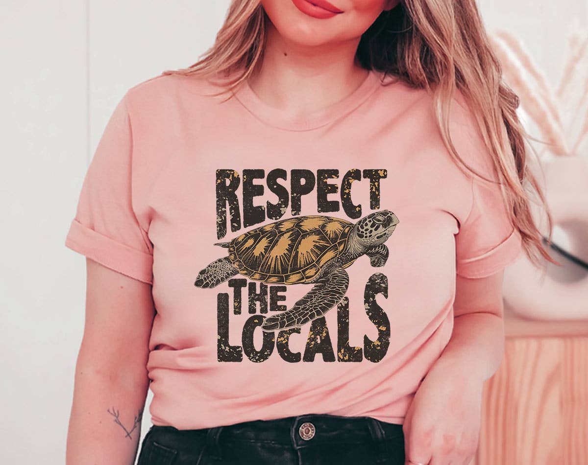 Respect the Locals - Sea Turtles Beach T-Shirt Hoodie, Sweatshirt | PodTeesHub.com