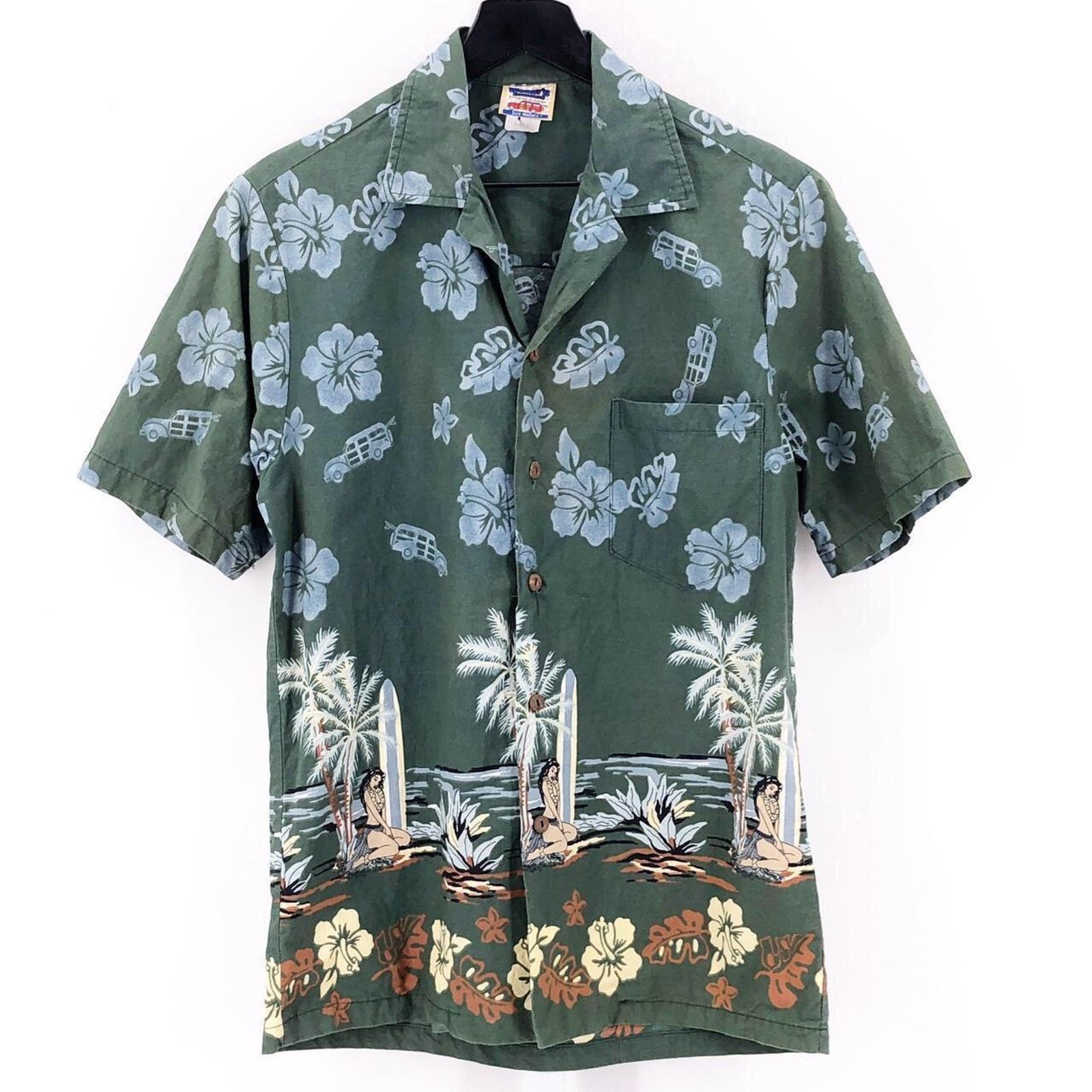 Vintage 90s Woodys Longboards Hawaiian Shirt 1990s Vintage Hoodie, Sweatshirt | PodTeesHub.com