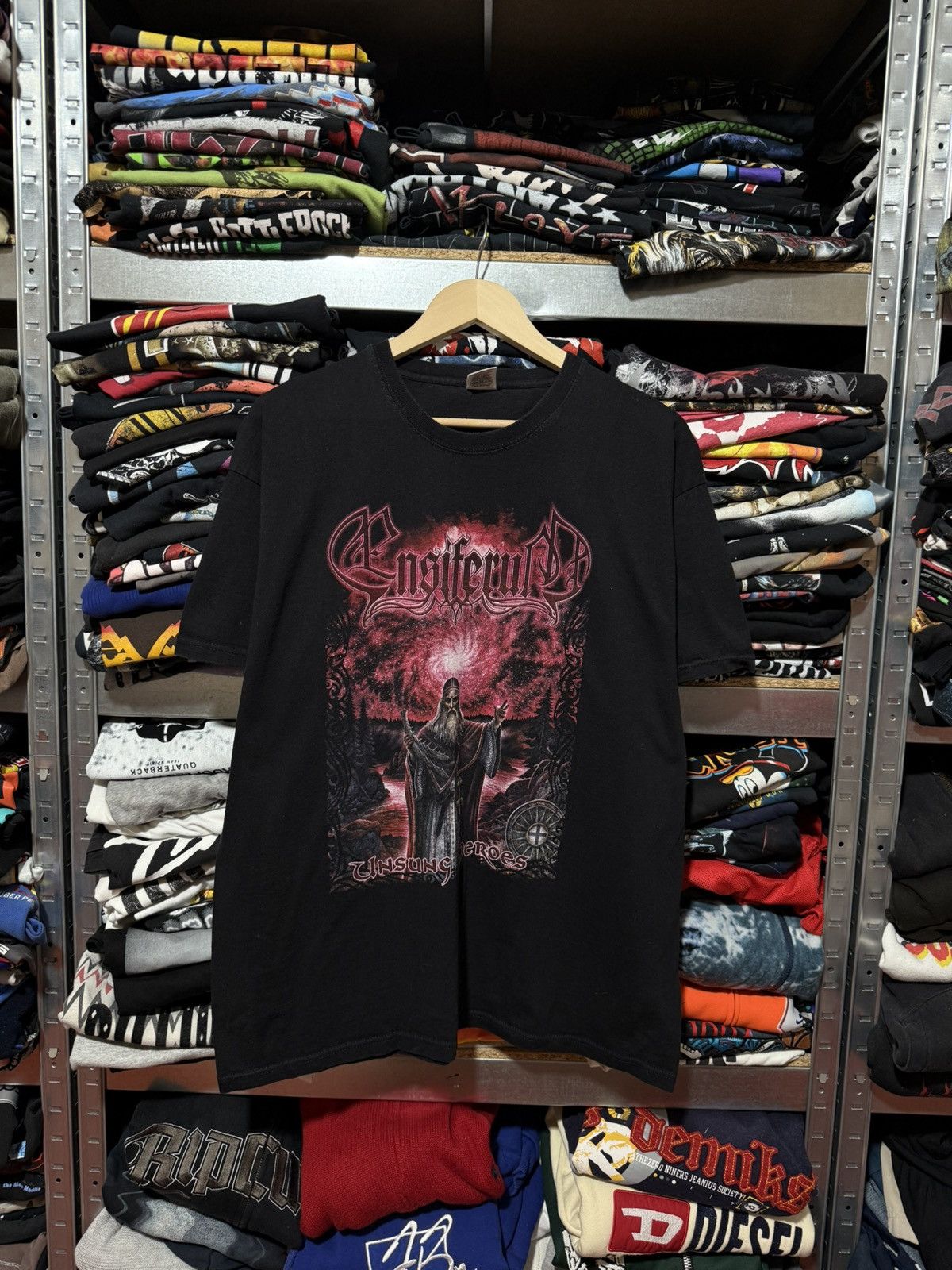 Band Tees Vintage 2012 Ensiferum Unsung Heroes Folk Rock Metal T Shirt Hoodie, Sweatshirt | PodTeesHub.com