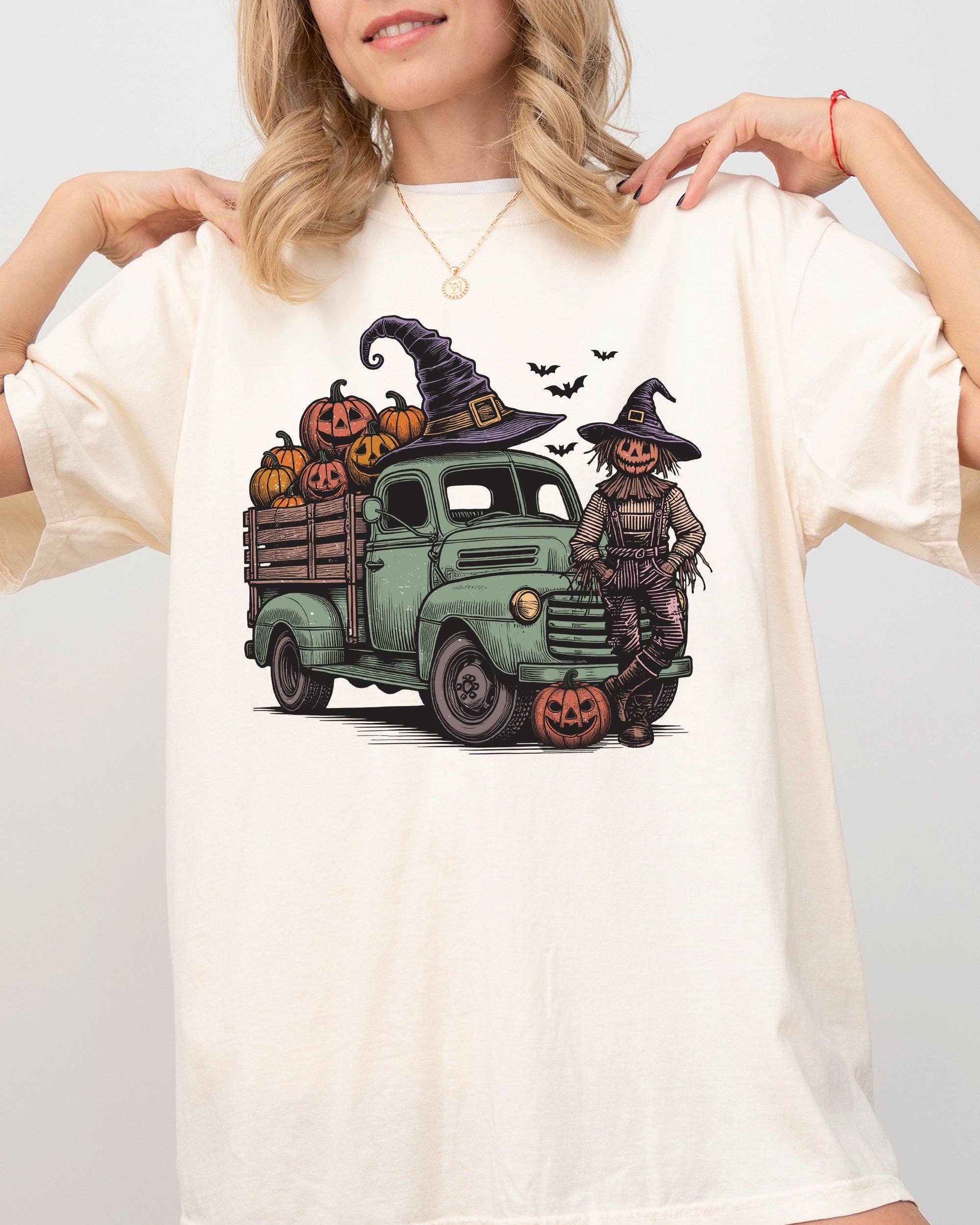 Scarecrow, Pumpkin, Vintage, Ghost, Western Halloween Tshirt Hoodie, Sweatshirt | PodTeesHub.com