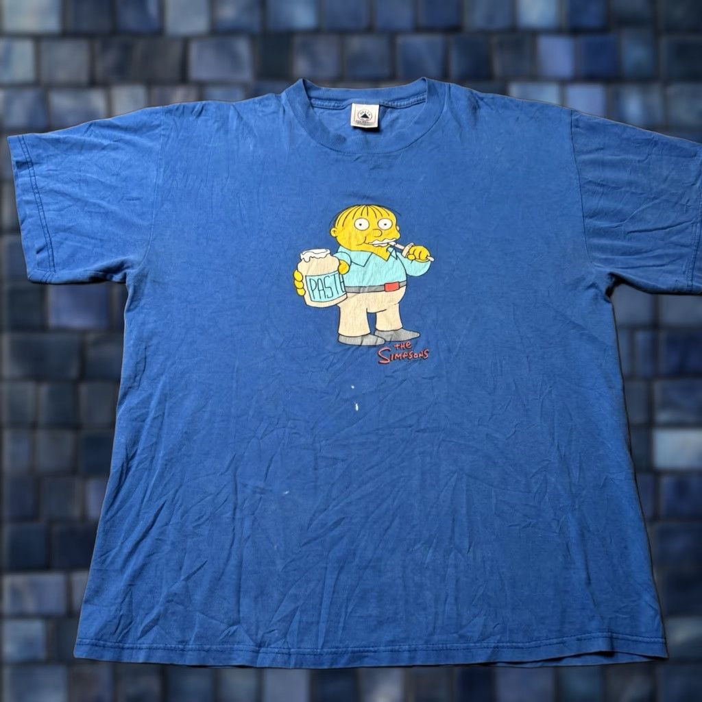 Vintage Delta T Shirt Mens L Blue The Simpsons Graphic Print Made In Usa 90s 80s Mens Hoodie, Sweatshirt | PodTeesHub.com