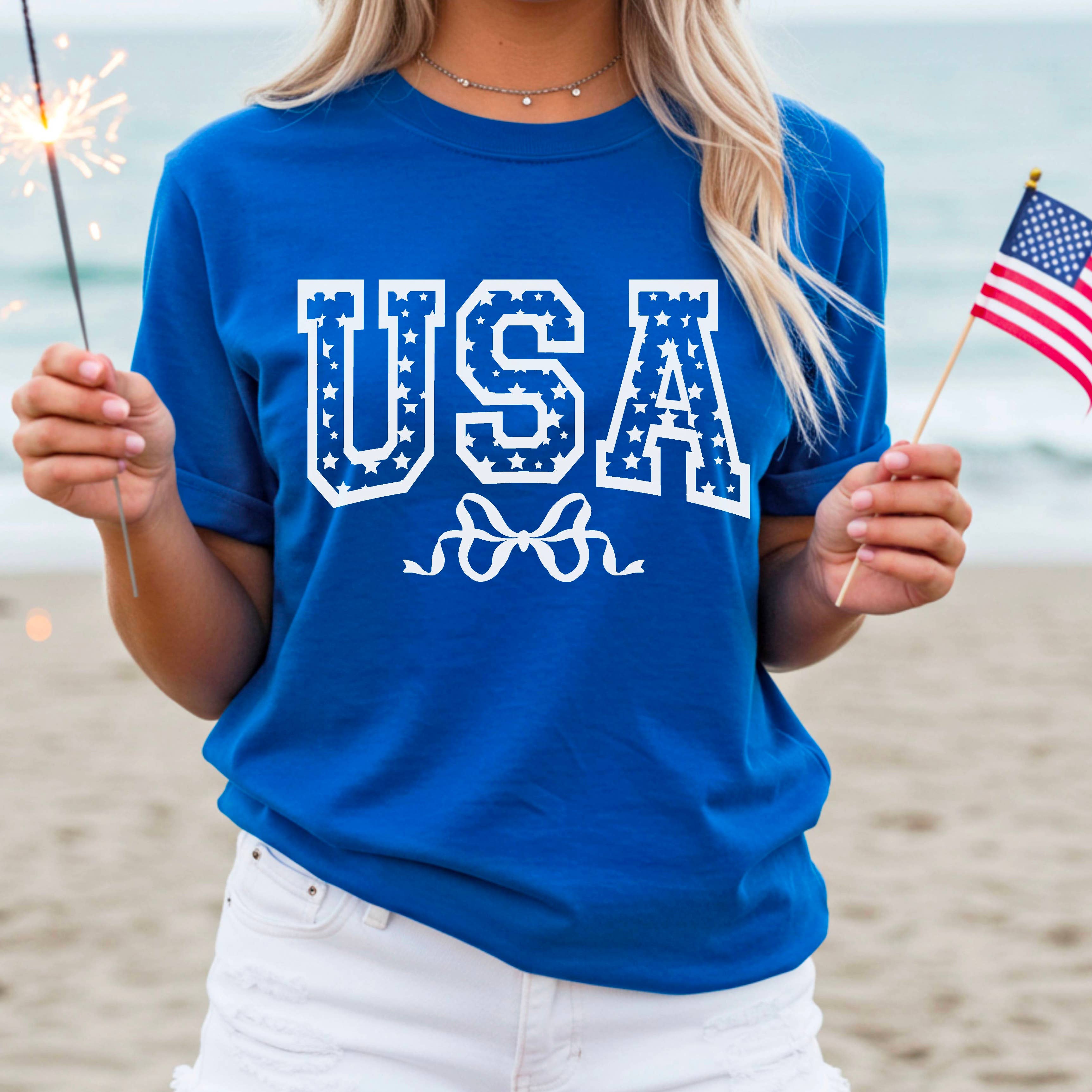 Coquette USA | July 4th Graphic Tee | Gildan Hoodie, Sweatshirt | PodTeesHub.com
