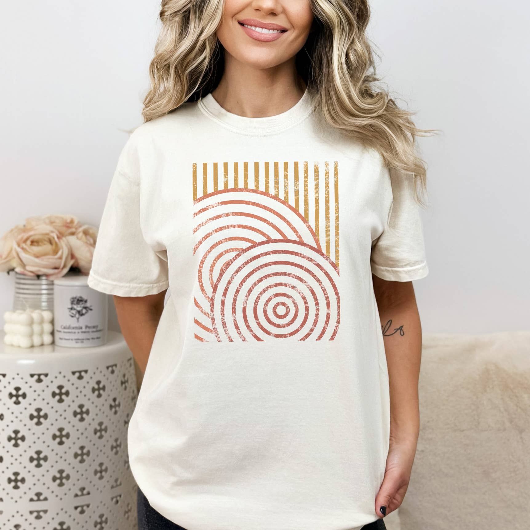 Circle Geometric Tee | Sizes S-2XL Hoodie, Sweatshirt | PodTeesHub.com