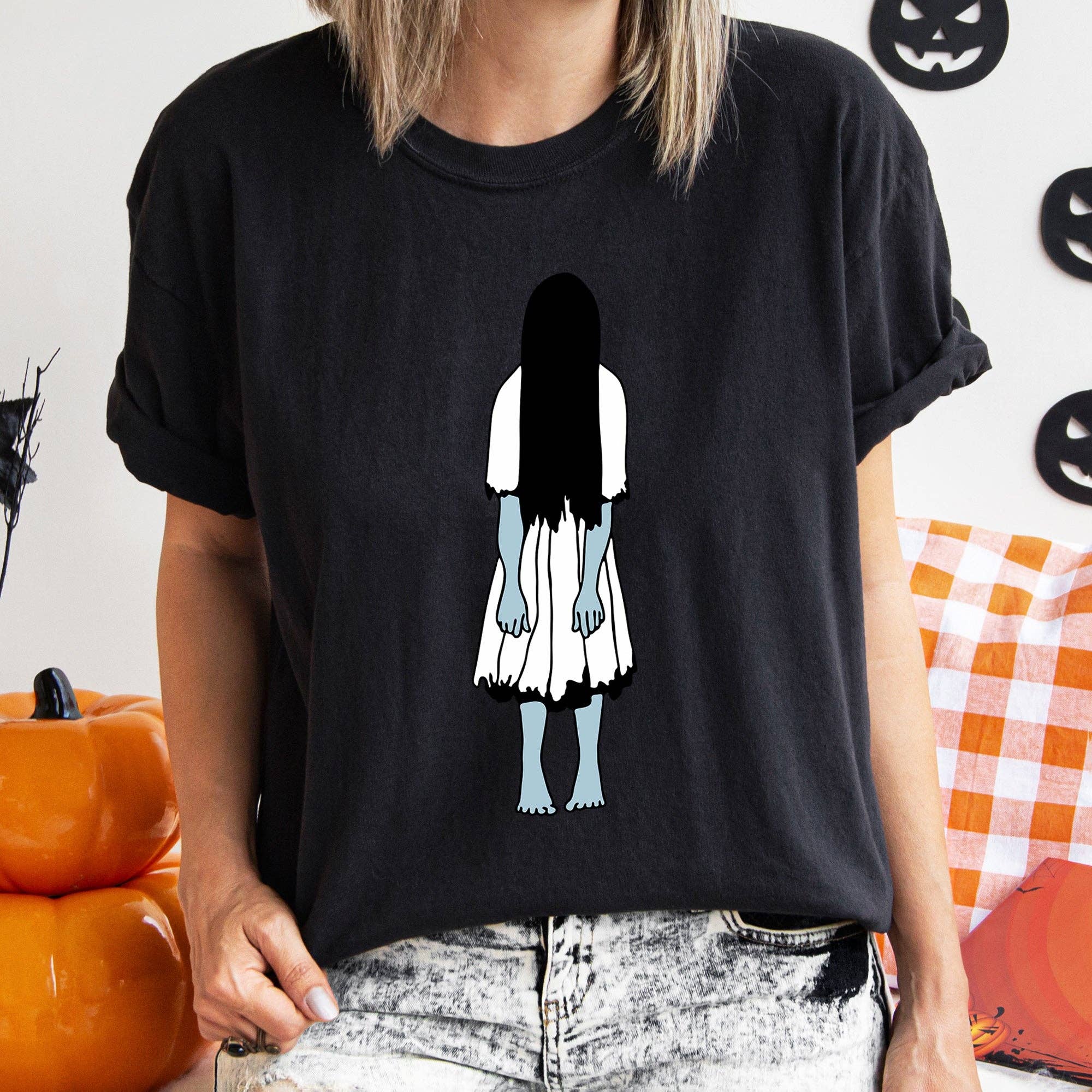 Samara Retro Halloween T-Shirt Hoodie, Sweatshirt | PodTeesHub.com