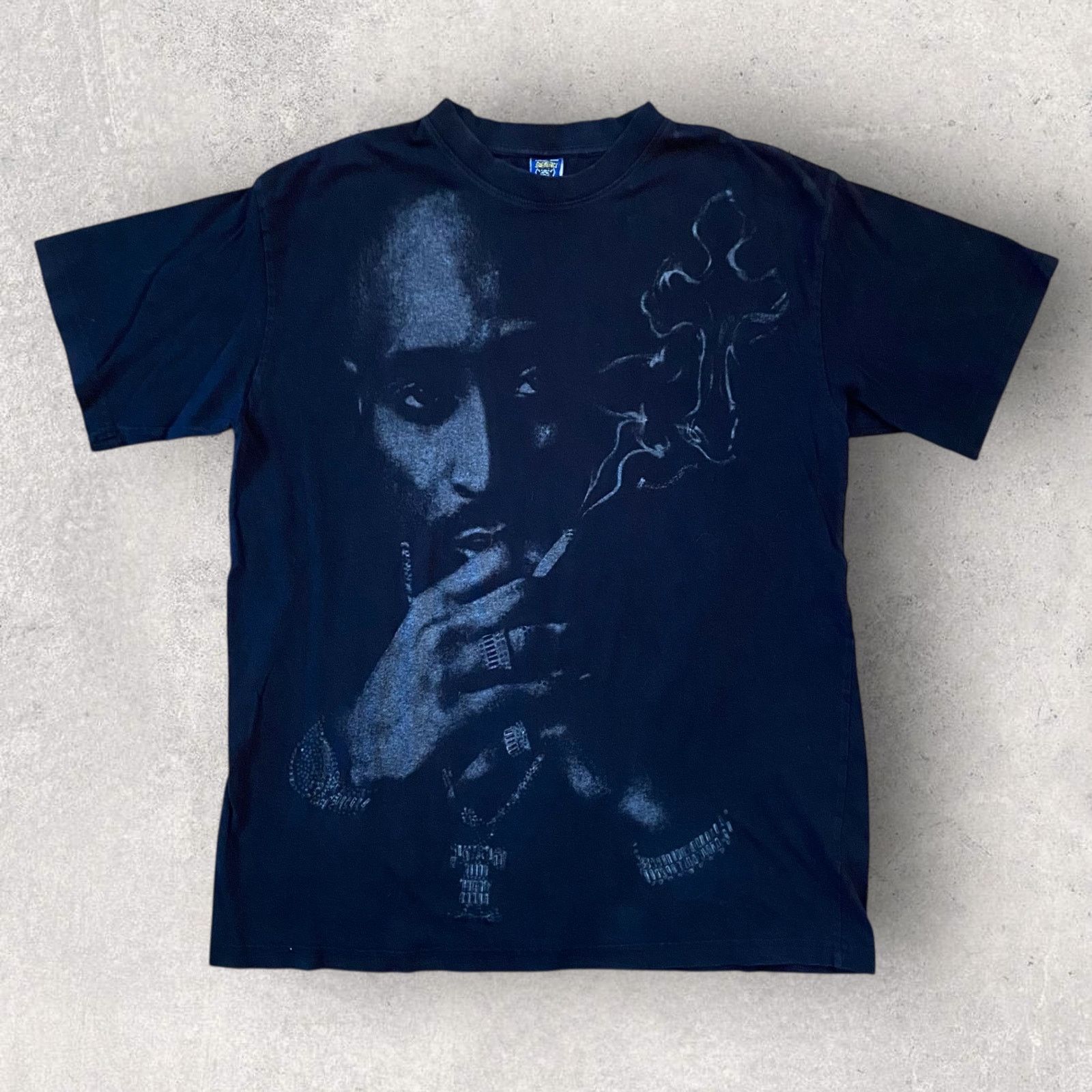 Vintage Y2k Tupac 2pac Rap Tee Big Print Oversized T Shirt Hoodie, Sweatshirt | PodTeesHub.com