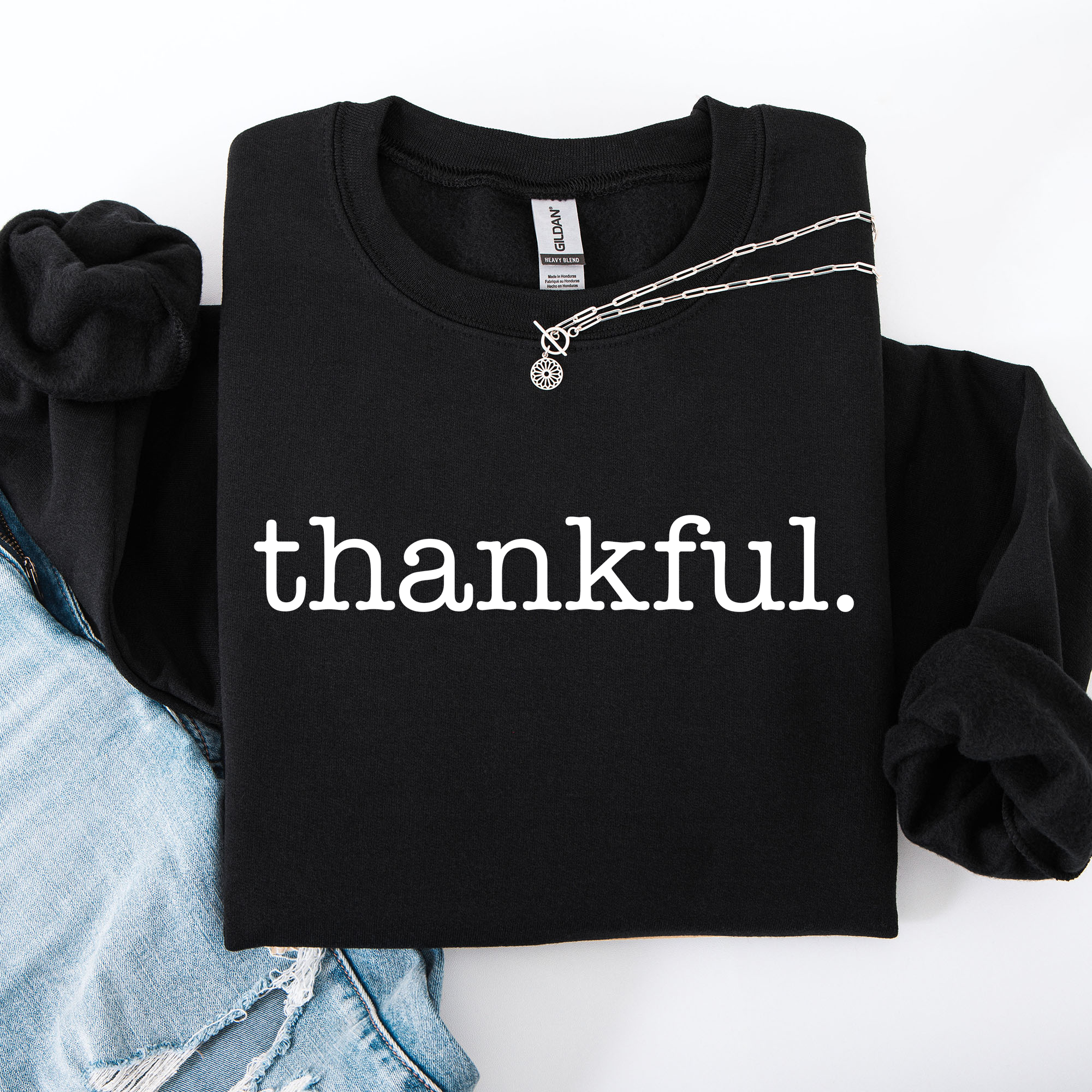 Thankful, Minimalist, Thanksgiving, Autumn, Fall Sweatshirt T-Shirts, Hoodie | PodTeesHub.com