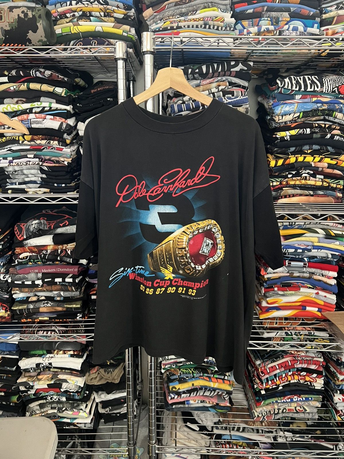 Nascar 1994 Dale Earnhardt Six Time Winston Cup Champion Ring Tee Hoodie, Sweatshirt | PodTeesHub.com