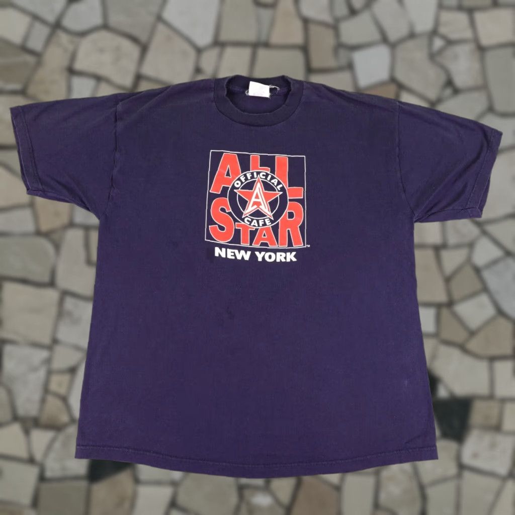 Vintage All Star Cafe Shirt Mens 2xl Purple 90s City Sports T Shirt Mens 2xl Hoodie, Sweatshirt | PodTeesHub.com
