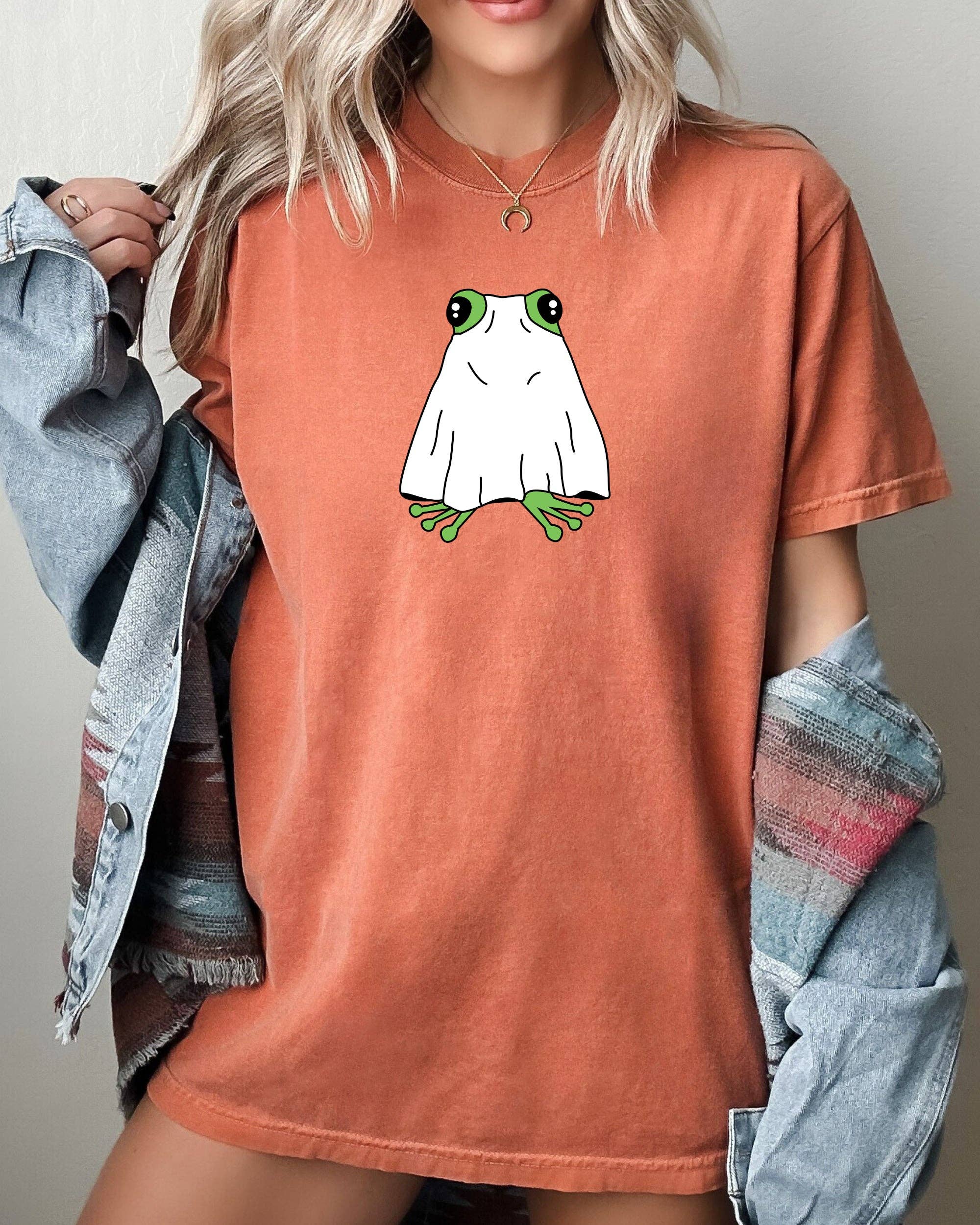 Frog, Ghost, Skeleton, Spooky, Funny, Halloween T-Shirt Hoodie, Sweatshirt | PodTeesHub.com
