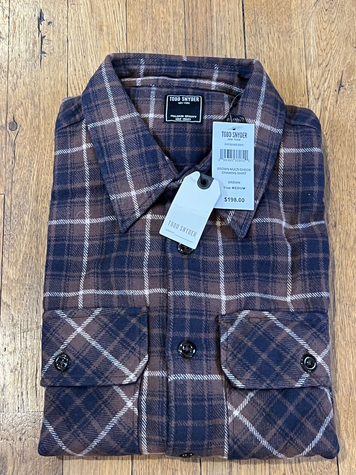 Snyder Todd Snyder Flannel Chamois Shirt Brown Medium Brand New Hoodie, Sweatshirt | PodTeesHub.com