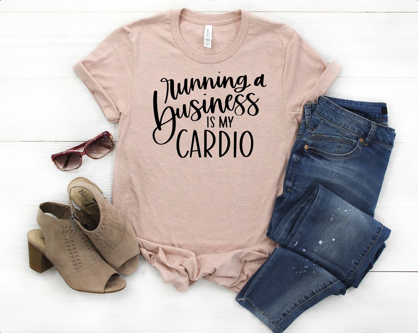 Running A Business Is My Cardio T-Shirt Hoodie, Sweatshirt | PodTeesHub.com