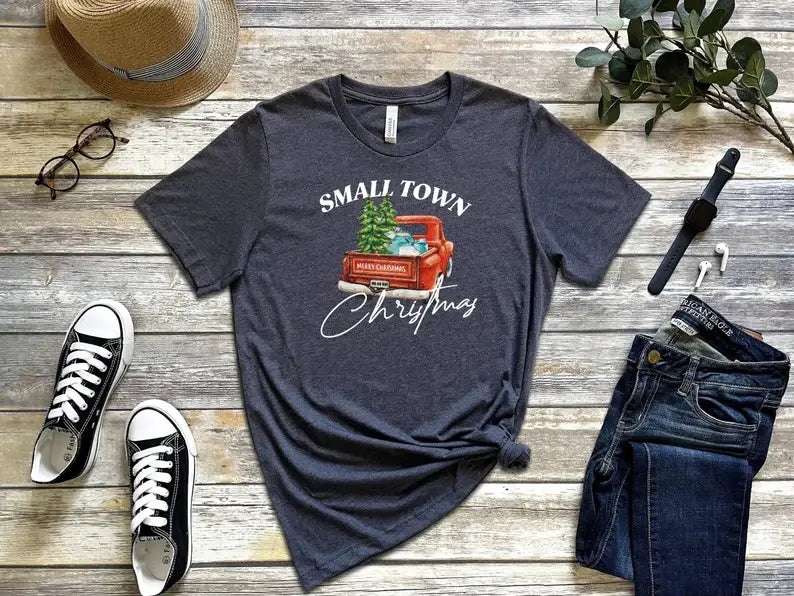 Small Town Christmas T-Shirt Hoodie, Sweatshirt | PodTeesHub.com