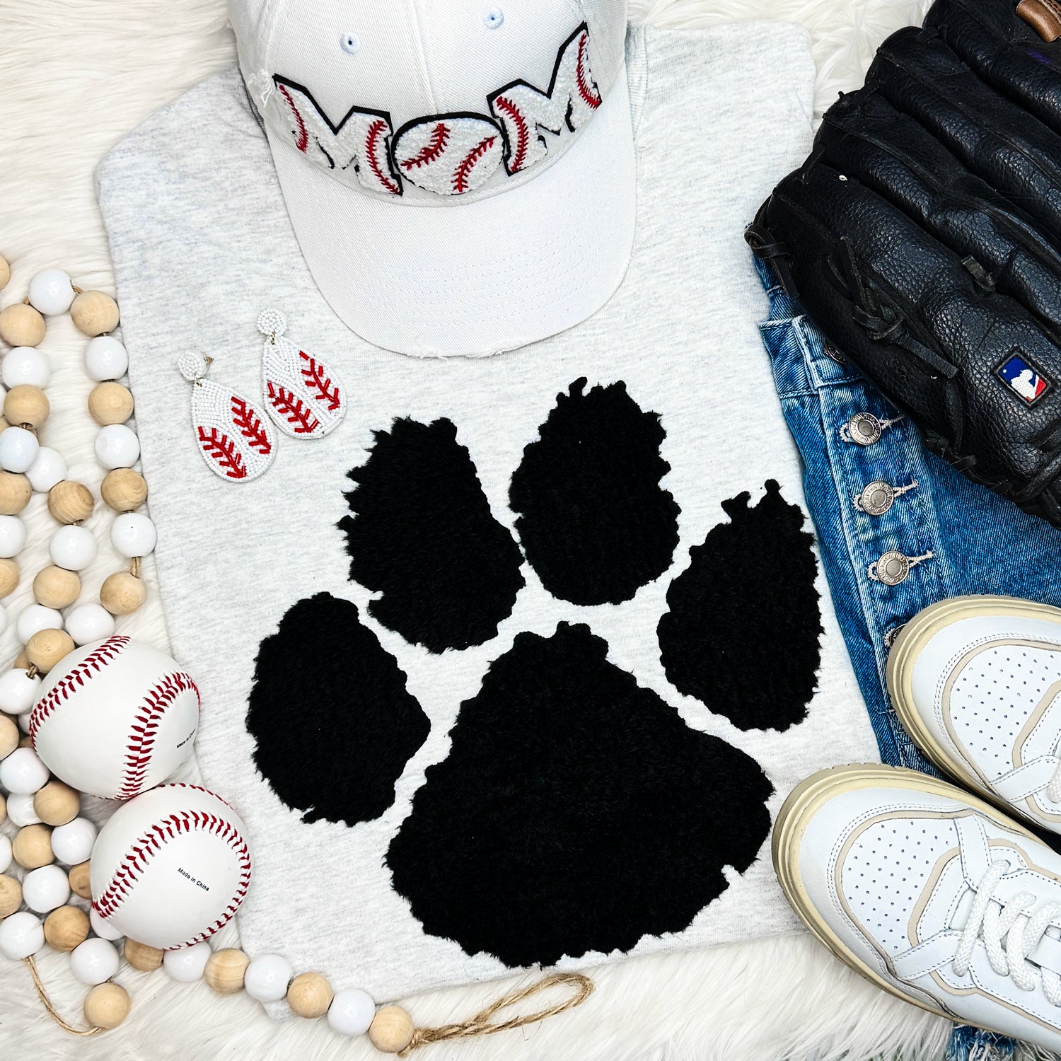 Black Paw Fluffy Tee Hoodie, Sweatshirt | PodTeesHub.com