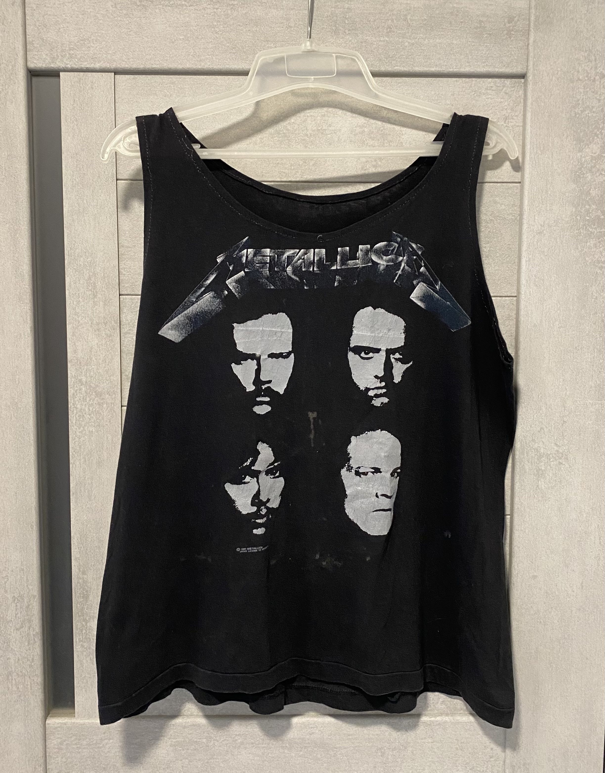Vintage 1991 Metallica Black Album World Tour Tank T-Shirts, Hoodie, Sweatshirt