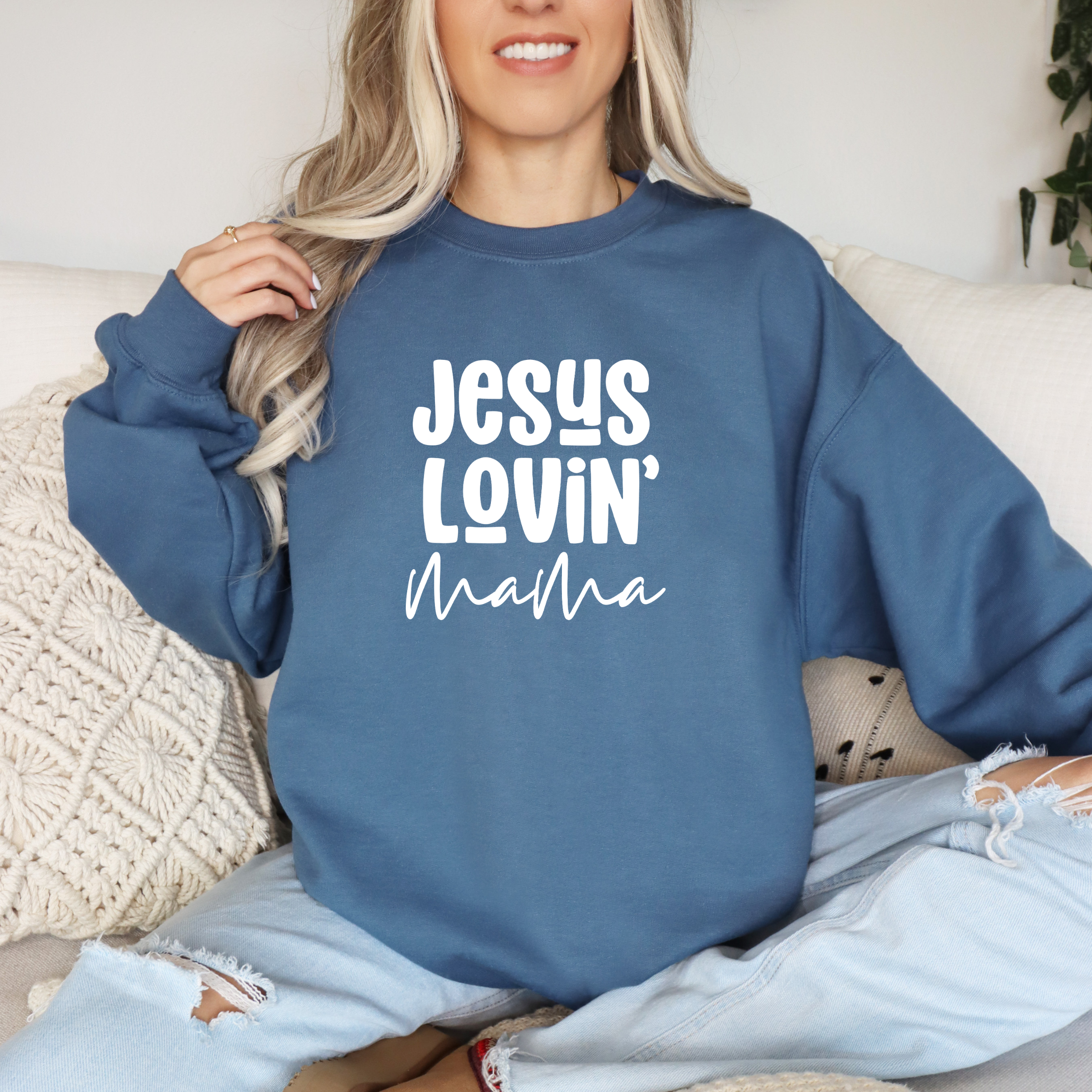 Jesus Lovin' Mama Sweatshirt. - Christian Spring Western Tee Hoodie | PodTeesHub.com