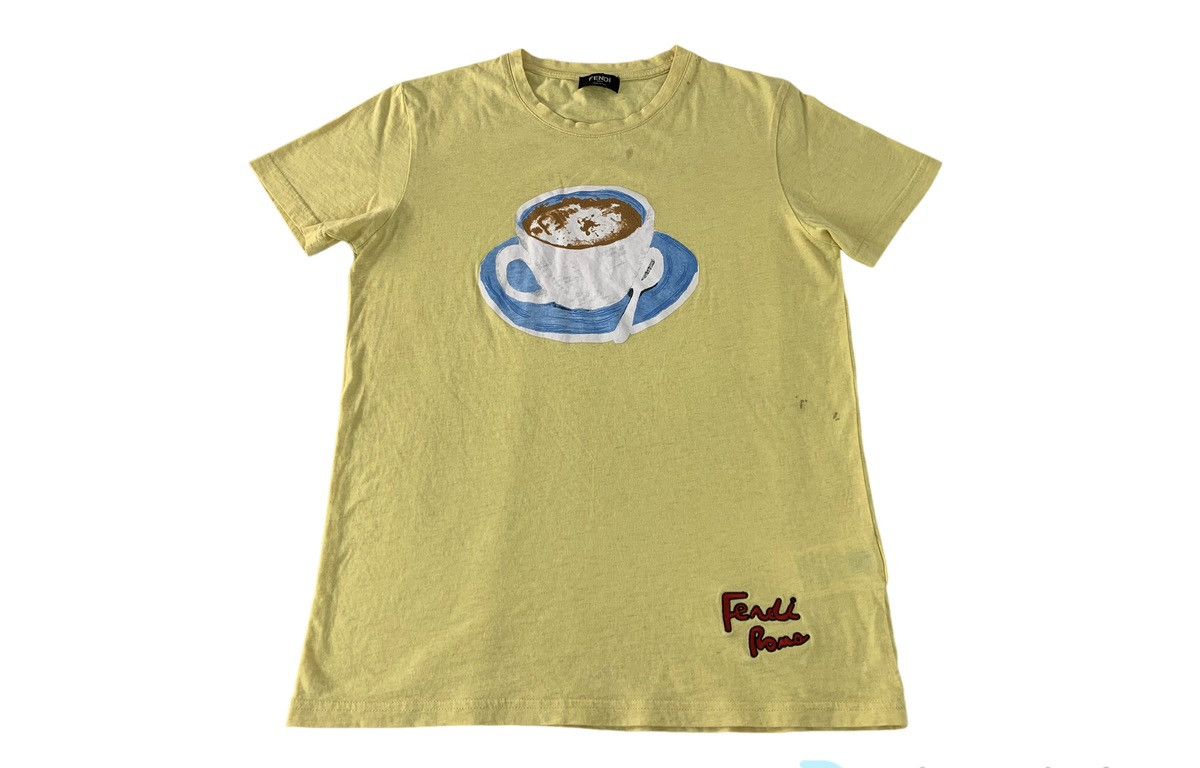Fendi Roma Italia Cup Coffee Graphic Screen Printed Tee Hoodie, Sweatshirt | PodTeesHub.com