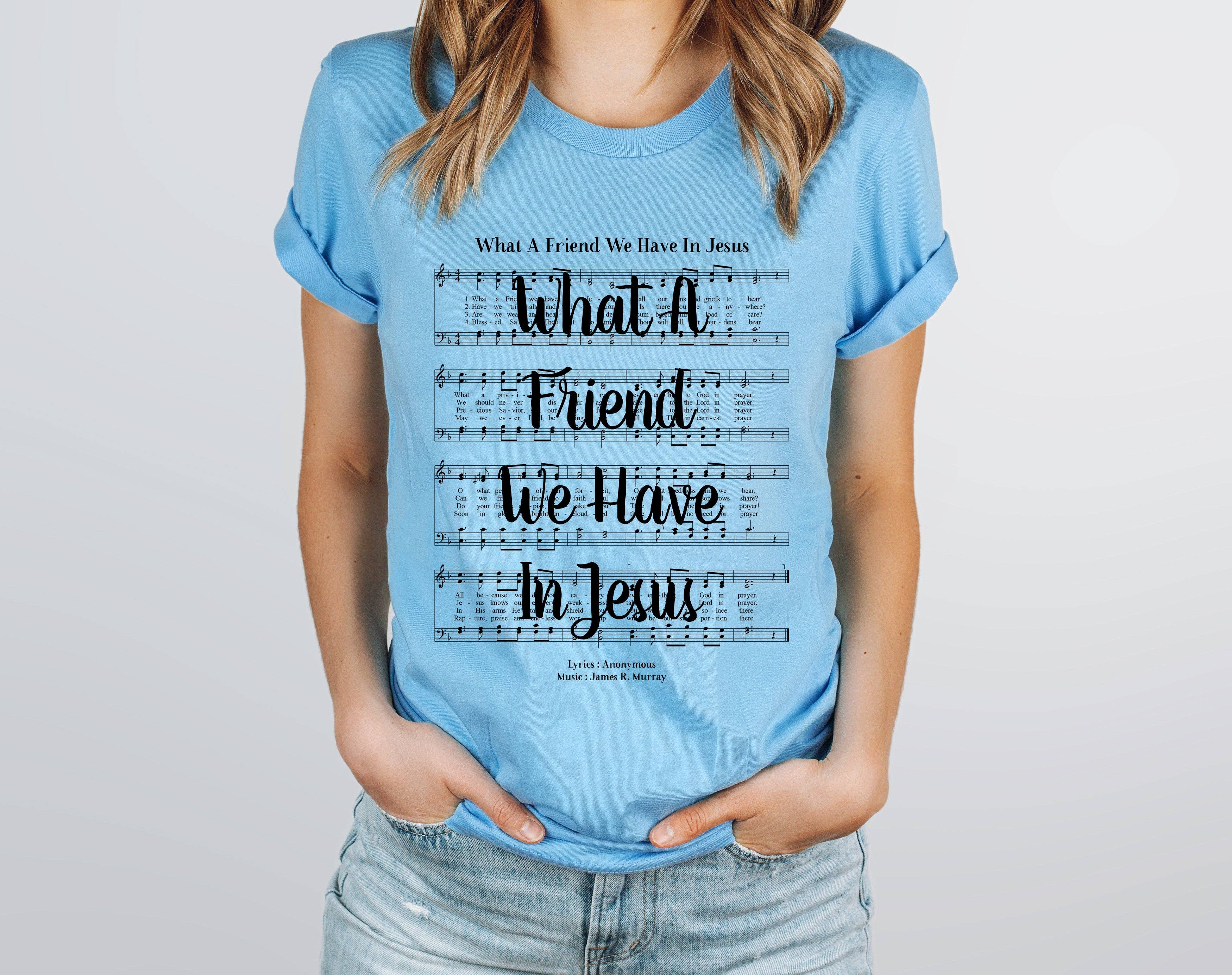 What A Friend We Have in Jesus Hymn T-Shirt - Black Ink Hoodie, Sweatshirt | PodTeesHub.com