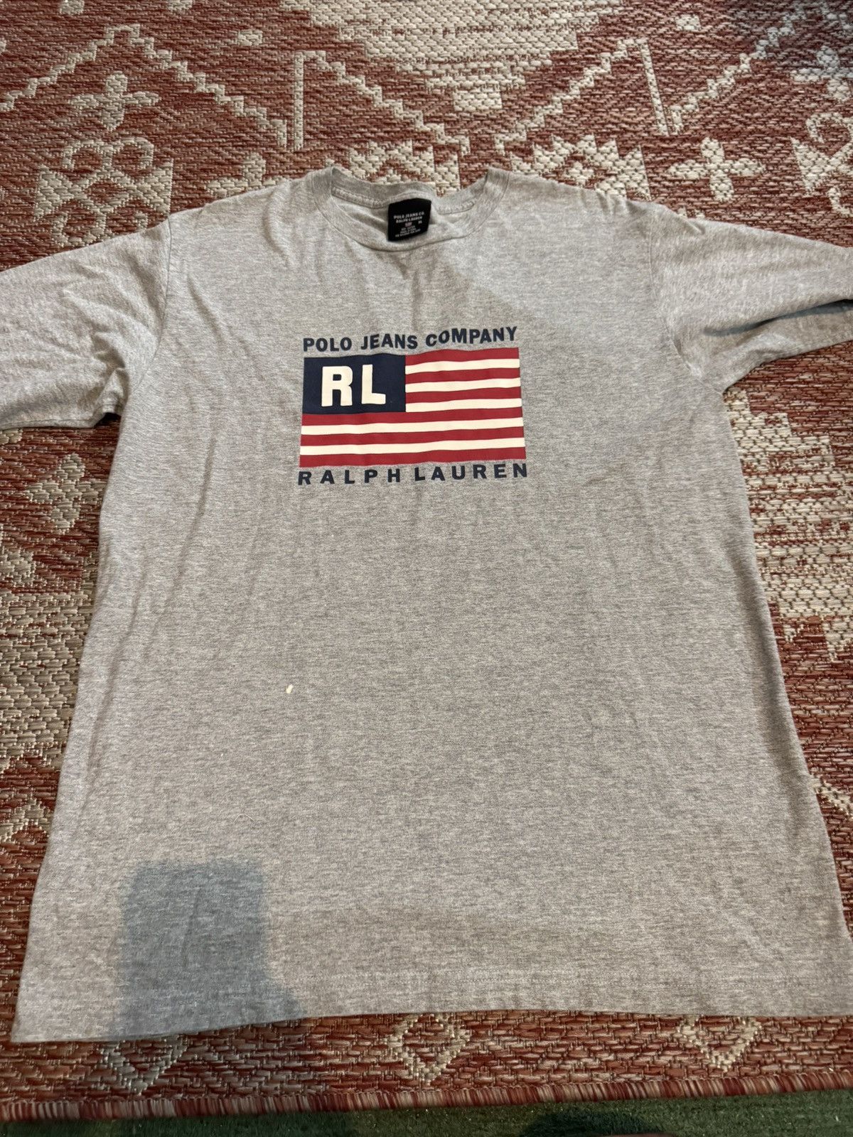 Polo Ralph Lauren Ralph Lauren Usa Flag Y2k Tee Grey Sz Xl Fashion Designer Hoodie, Sweatshirt | PodTeesHub.com