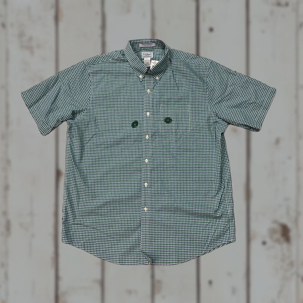 Vintage Ll Bean Sport Shirt Large Traditional Fit Twill Green Nwt Hoodie, Sweatshirt | PodTeesHub.com