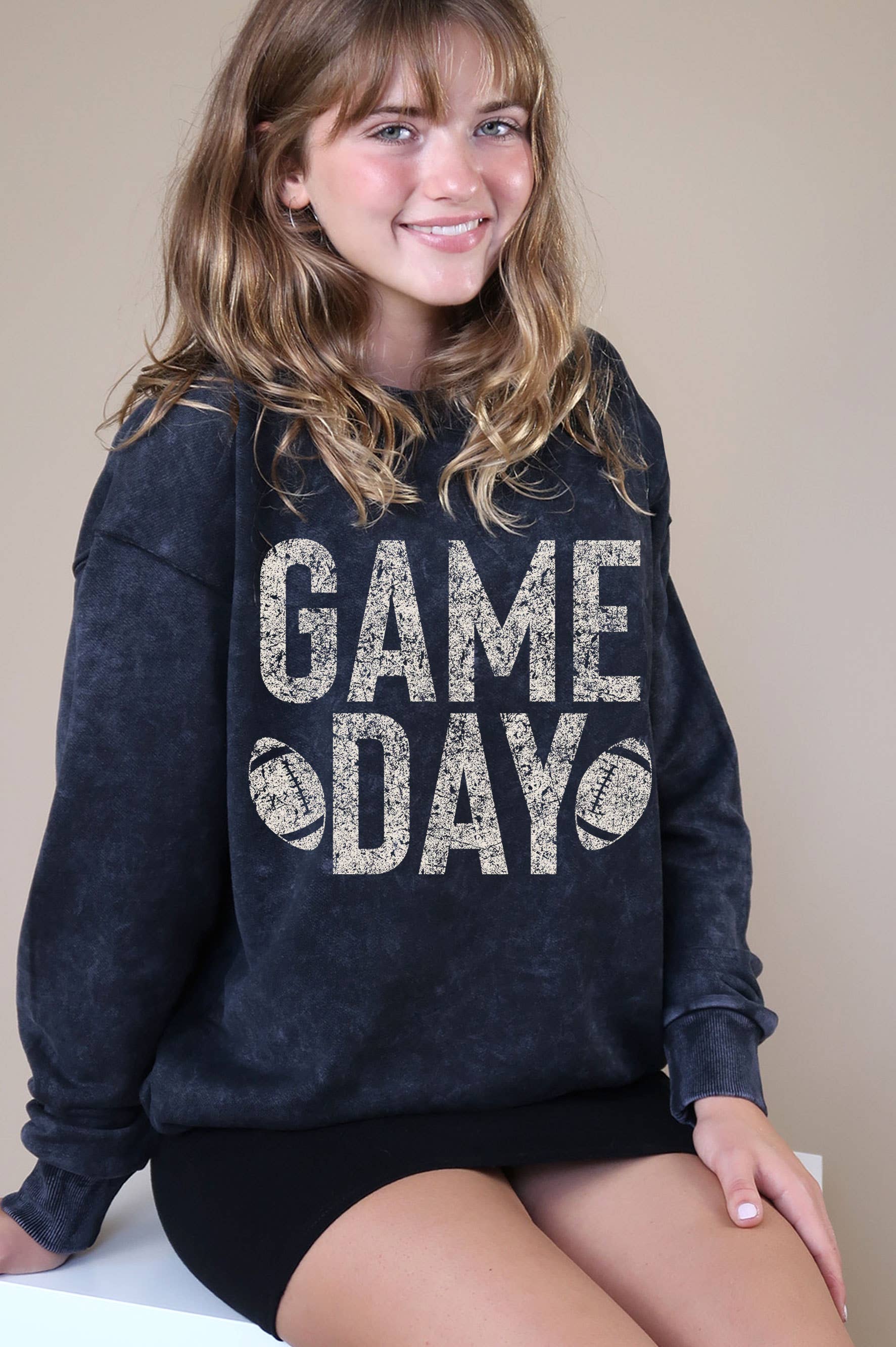 Game Day Football Graphic Brushed Sweatshirt T-Shirts, Hoodie | PodTeesHub.com