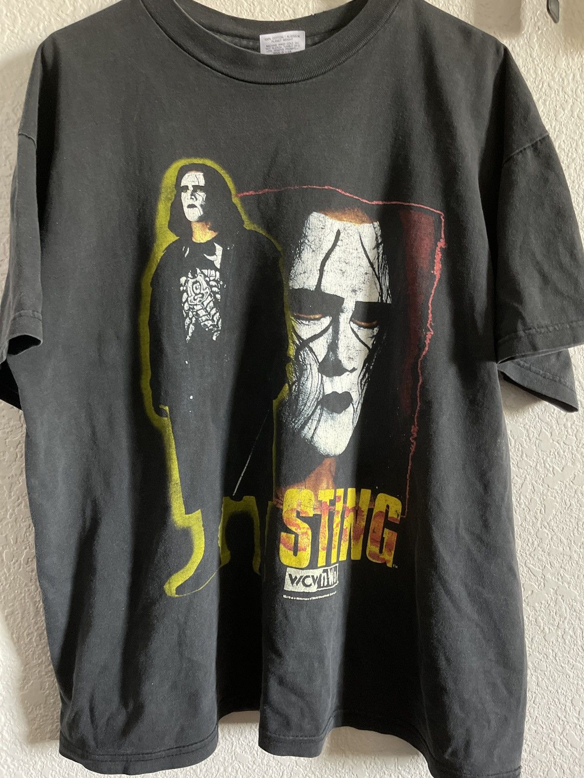 Vintage 90s Sting Nwo Wrestling Promo Tee Hoodie, Sweatshirt | PodTeesHub.com