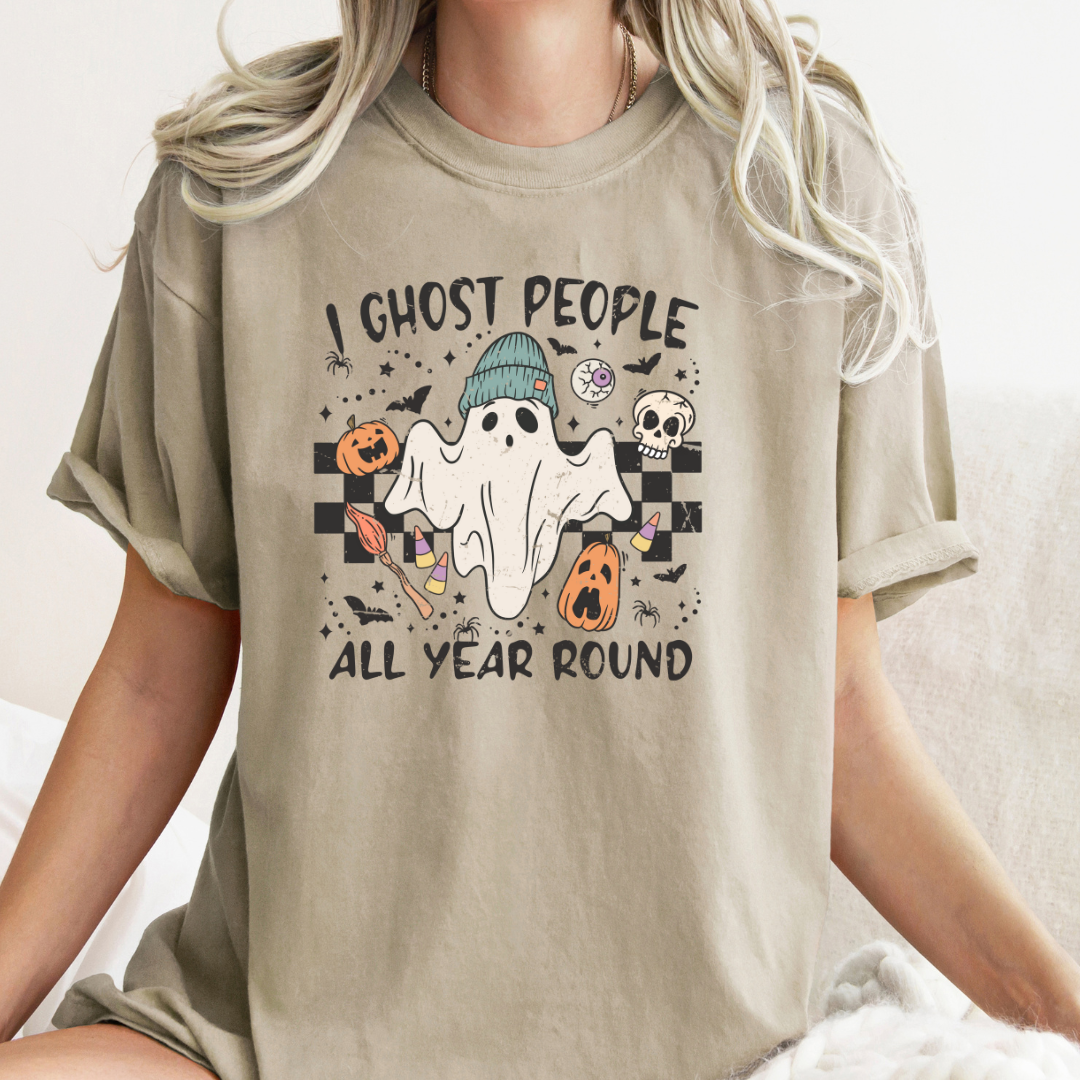 I Ghost People Year Round Fall Tee - Graphic Tee - Halloween Hoodie, Sweatshirt | PodTeesHub.com
