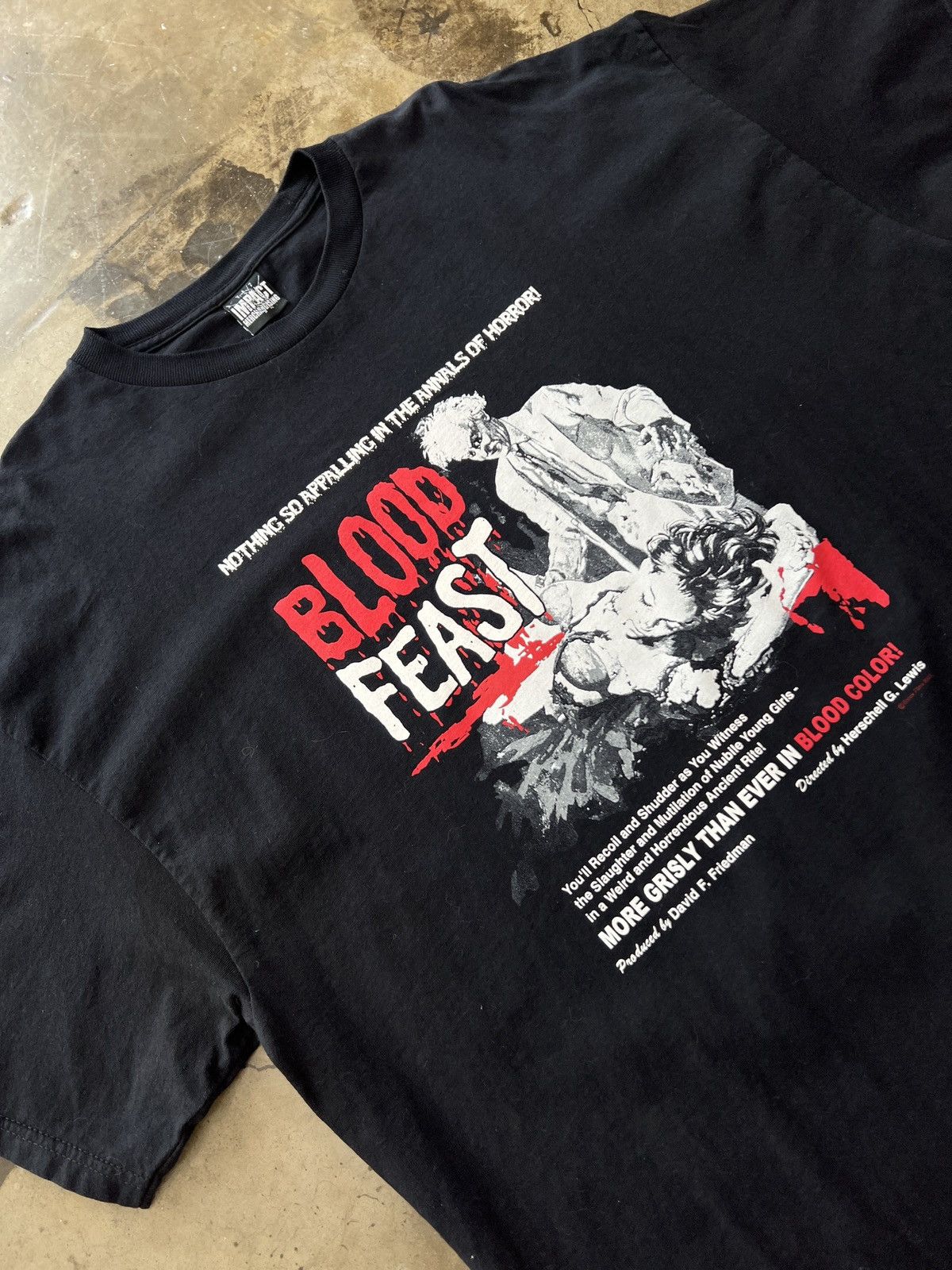 Vintage Blood Feast Horror Tee Sz Xl Hoodie, Sweatshirt | PodTeesHub.com