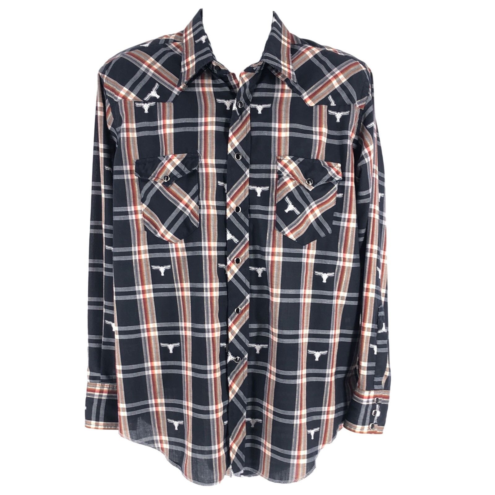 Wrangler 80s Longhorn Cow Skull Western Shirt 1980s Vintage Hoodie, Sweatshirt | PodTeesHub.com