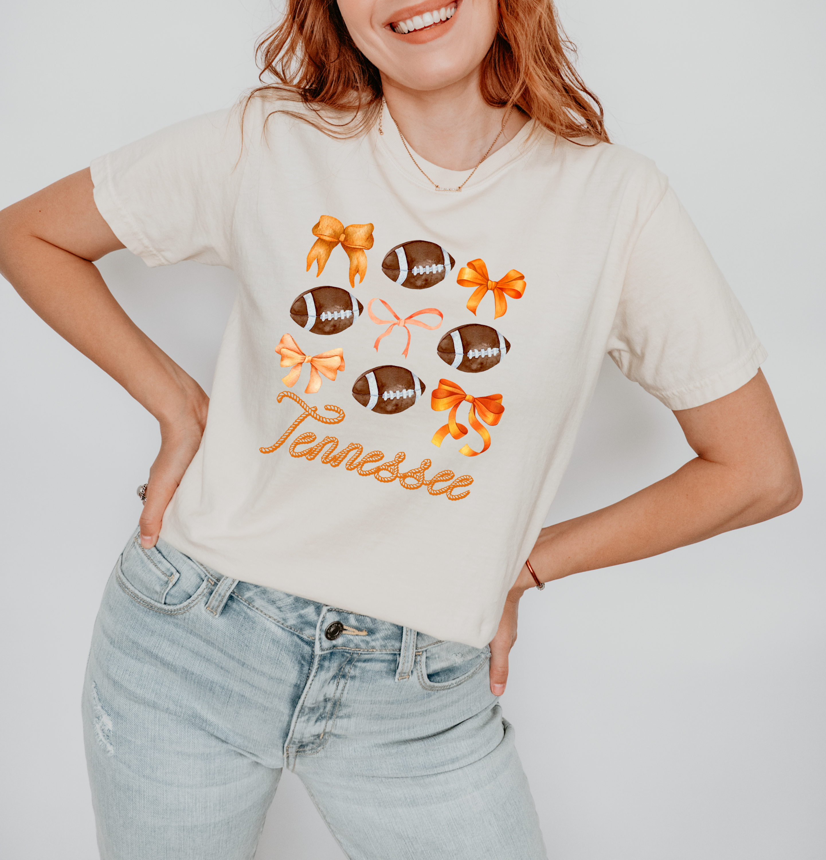 Tennessee, Football Shirt, Bows, Gameday, Game Day Tshirt Hoodie, Sweatshirt | PodTeesHub.com