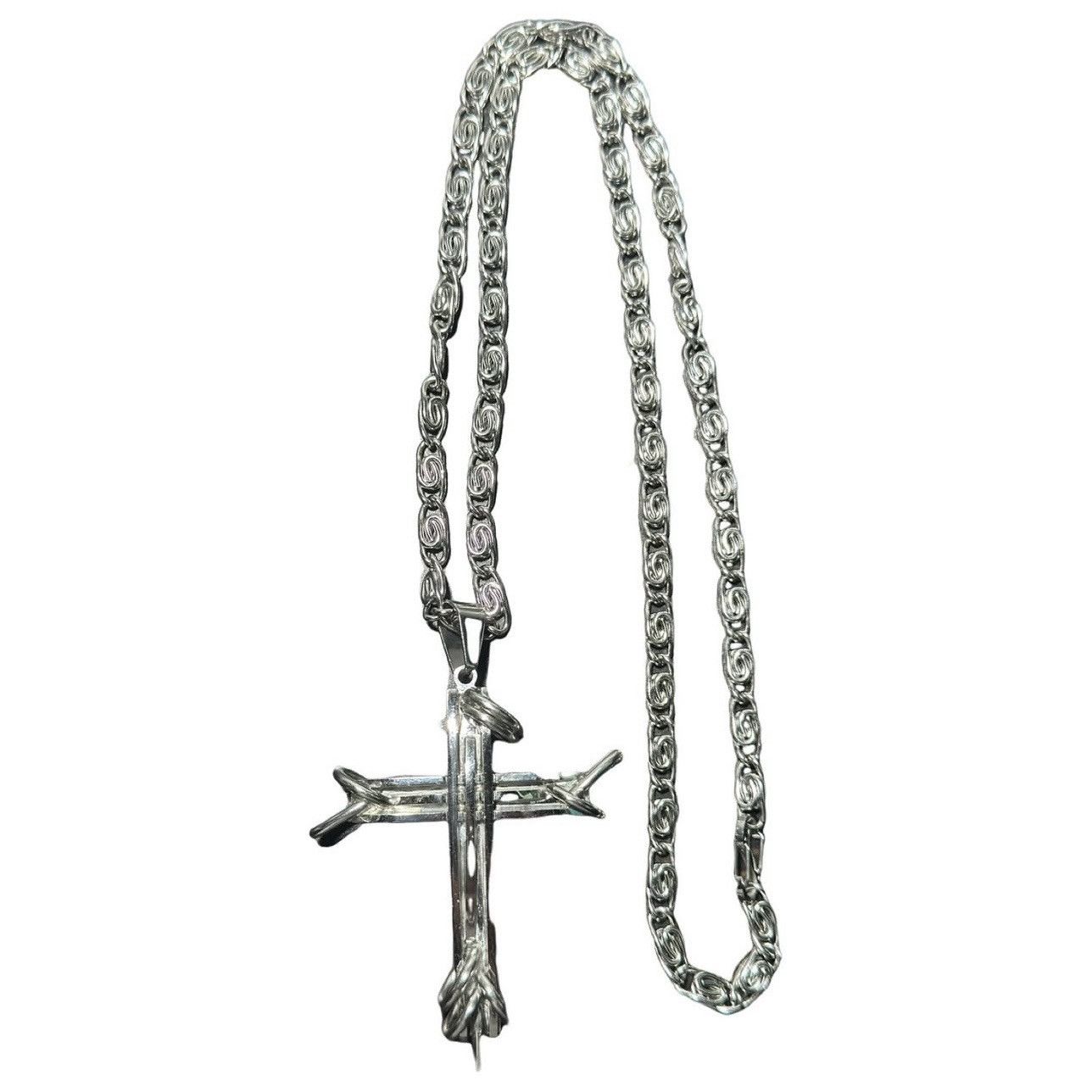 Jean Paul Gaultier Pierced Cross Spiral Link Necklace T-Shirts, Hoodie, Sweatshirt | PodTeesHub.com