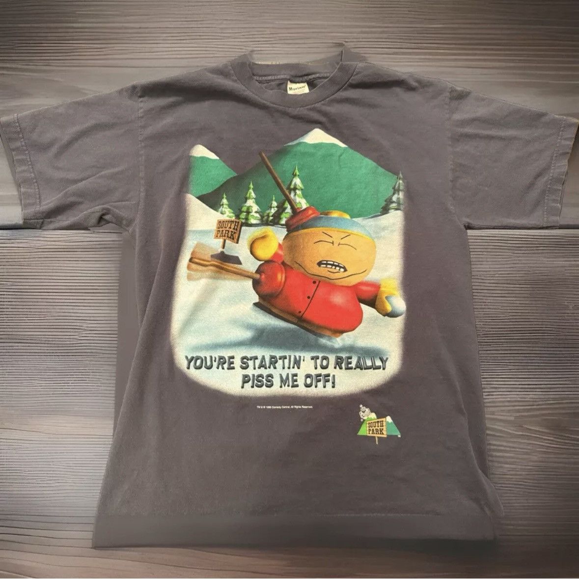 Vintage 90s South Park Cartman Graphic Tee Size L Hoodie, Sweatshirt | PodTeesHub.com